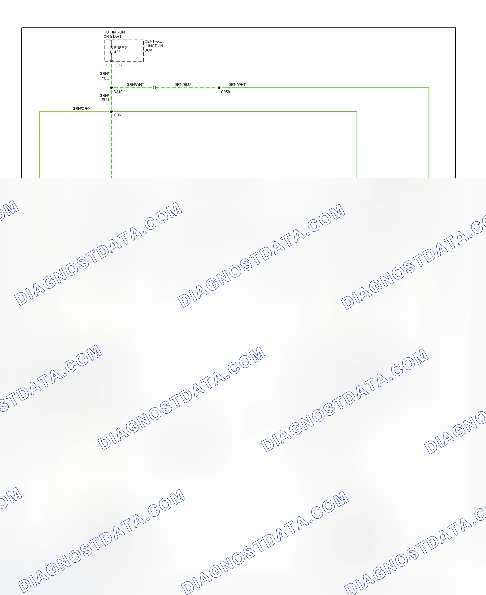 Fig. 7: Power Window System Wiring Diagram (Cougar)