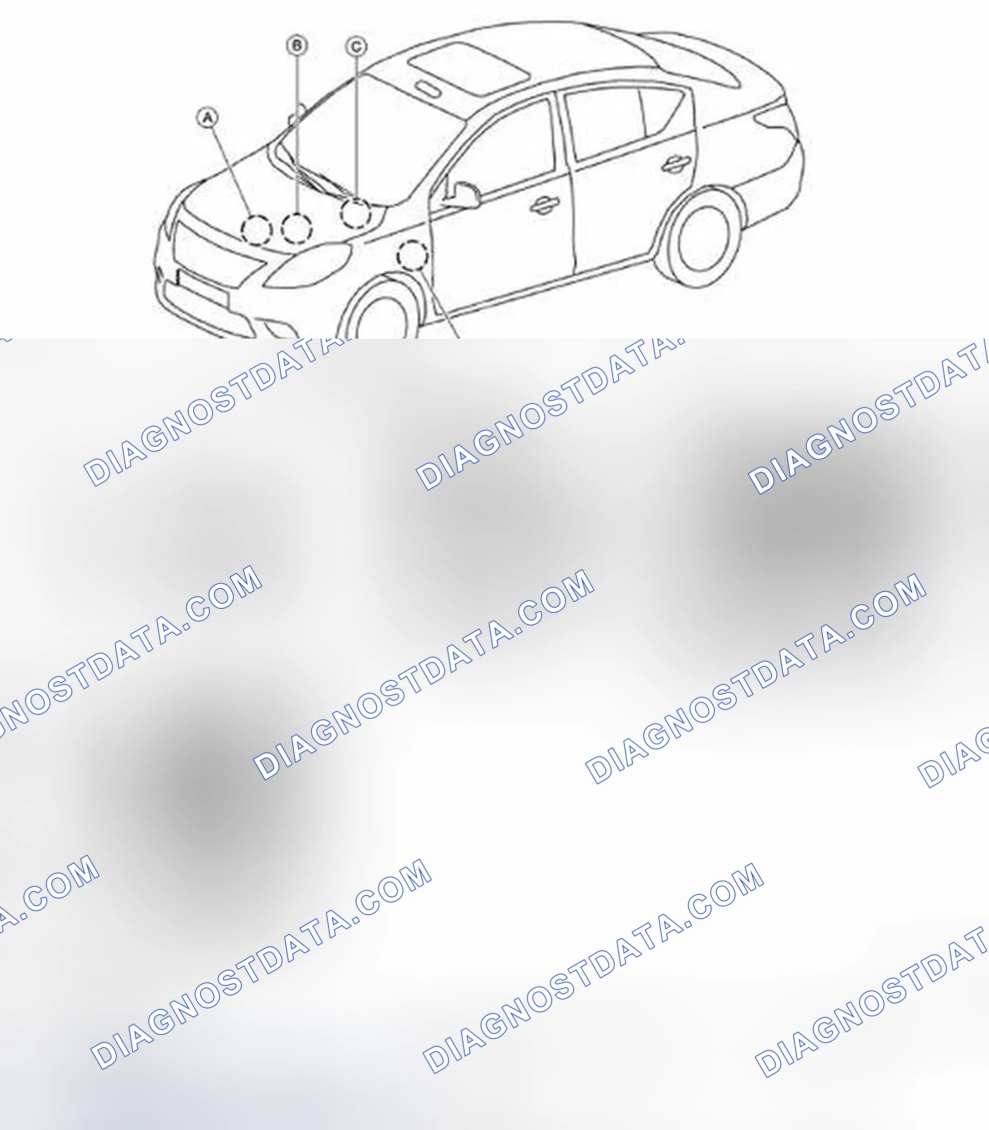 Scheme 8: STARTING SYSTEM (WITHOUT INTELLIGENT KEY): Component Parts Location