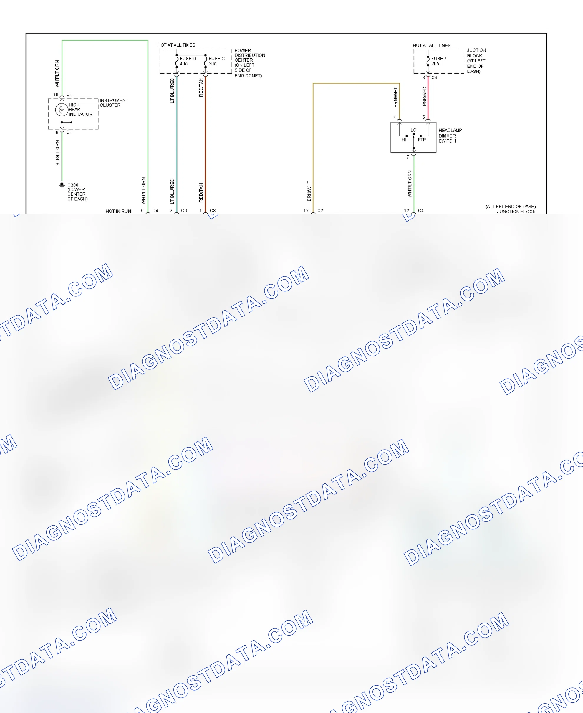 Scheme 16: Daytime Running Lights Wiring Diagram (Concorde, Intrepid, LHS & 300M)