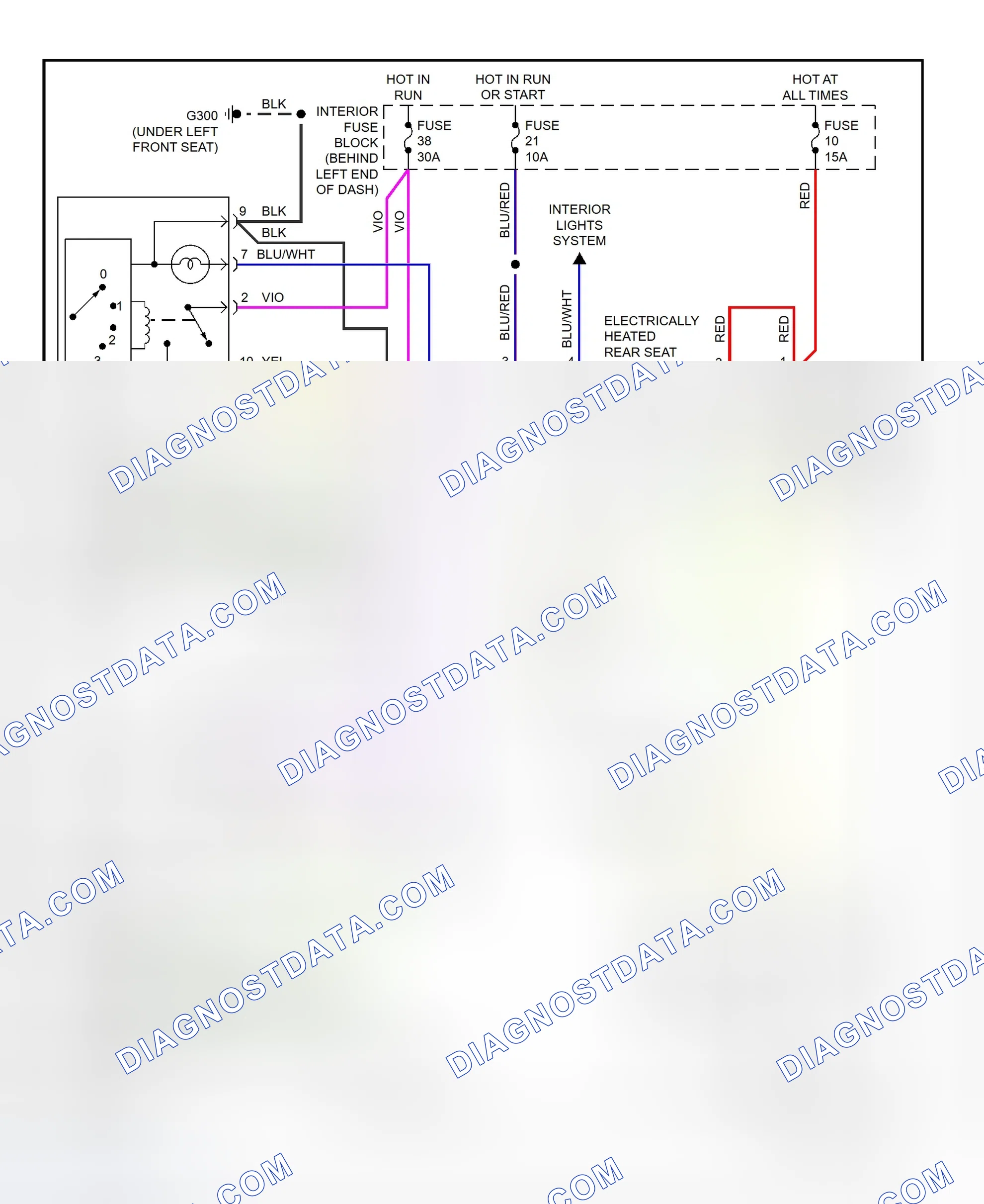 Scheme 12: Heated Power Seat System Wiring Diagram (2000 9-5)
