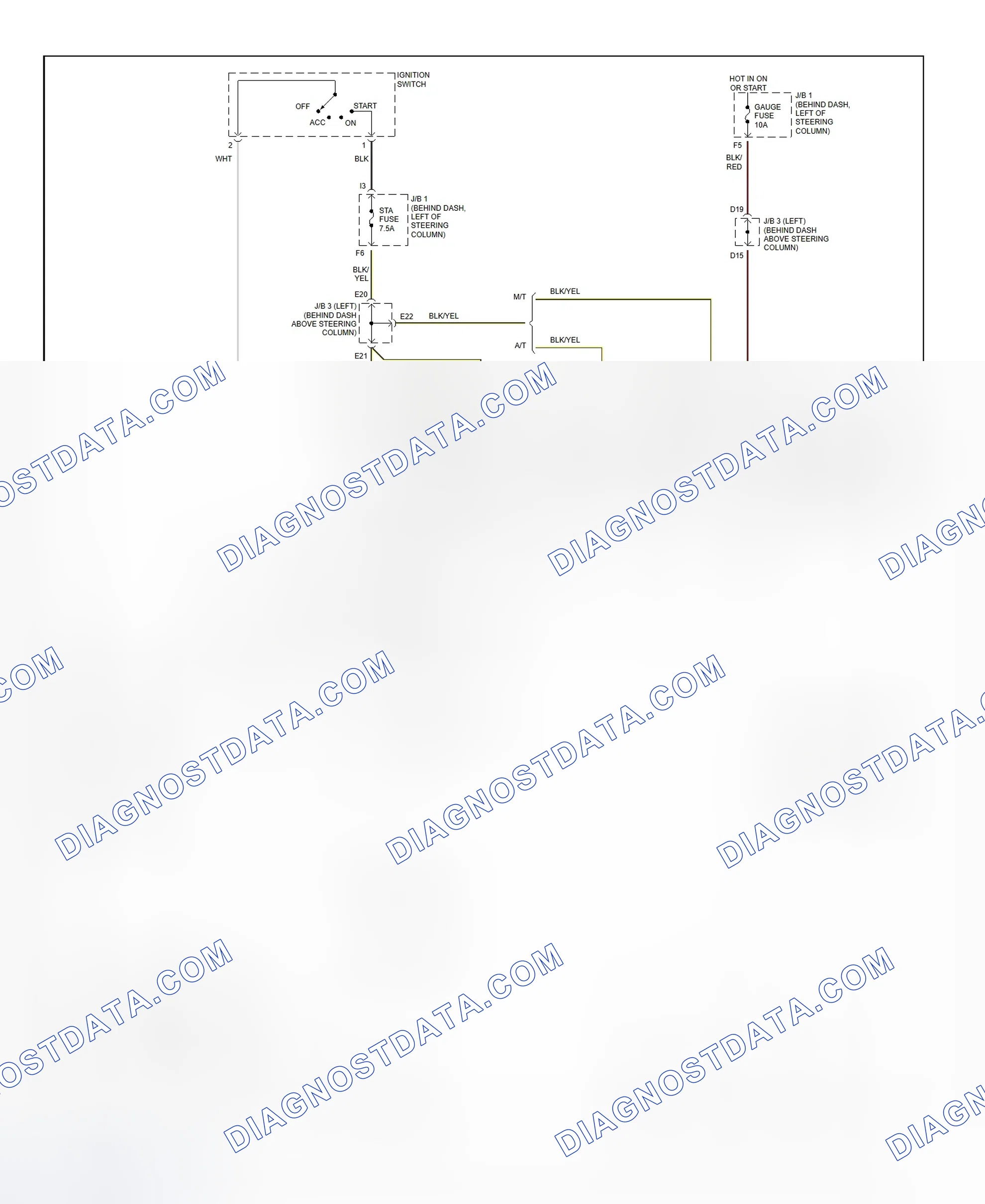 Fig. 33: Starting System Wiring Diagram (Tacoma)