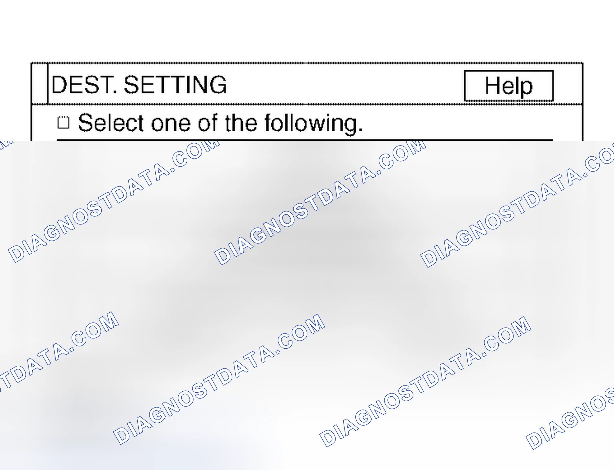 Scheme 321: Display with Pushed "DEST" button