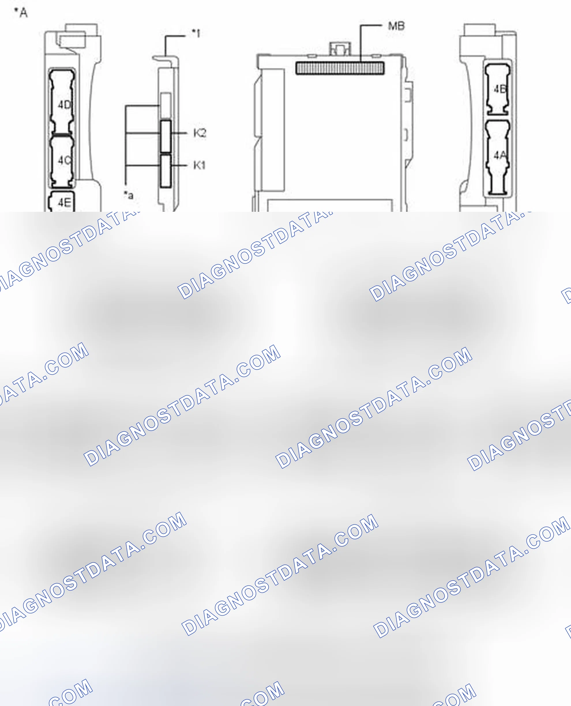 Scheme 100: TERMINALS OF ECU [04/2013 - ]