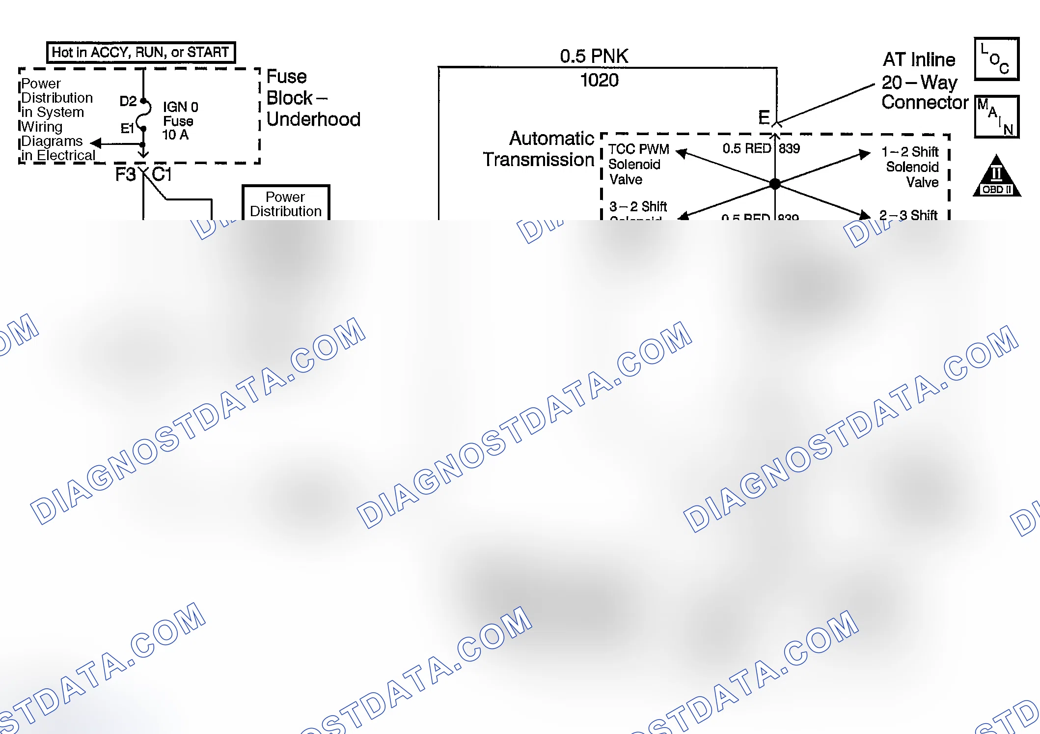 Scheme 360: DTC P0740: Open, Short To Ground Or Short To Power In The Tcc Solenoid Valve Circuit