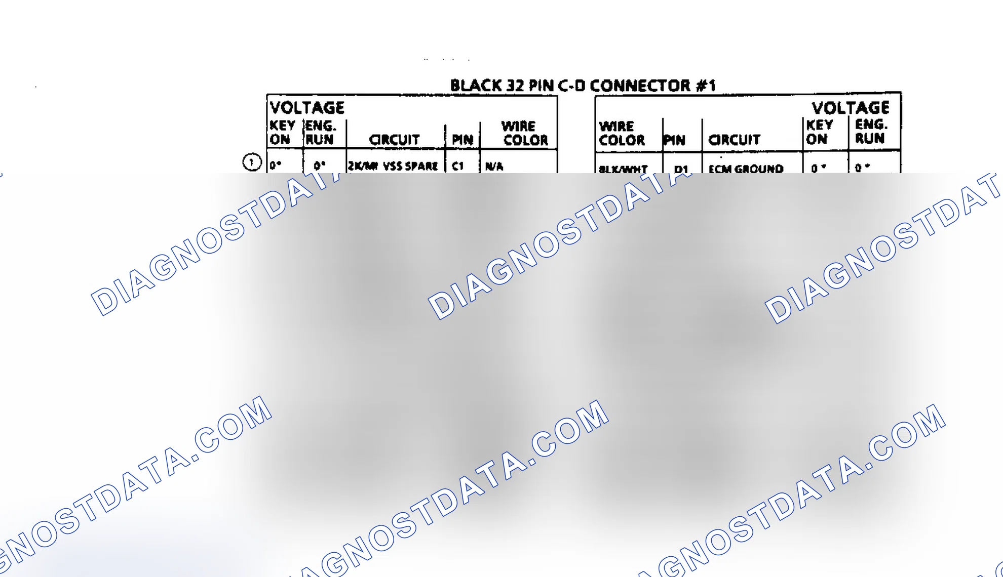 Scheme 64: PFI ECM Pin ID 3.8L 3800 ECM/BCM Engine (VIN C) (2 of 3)
