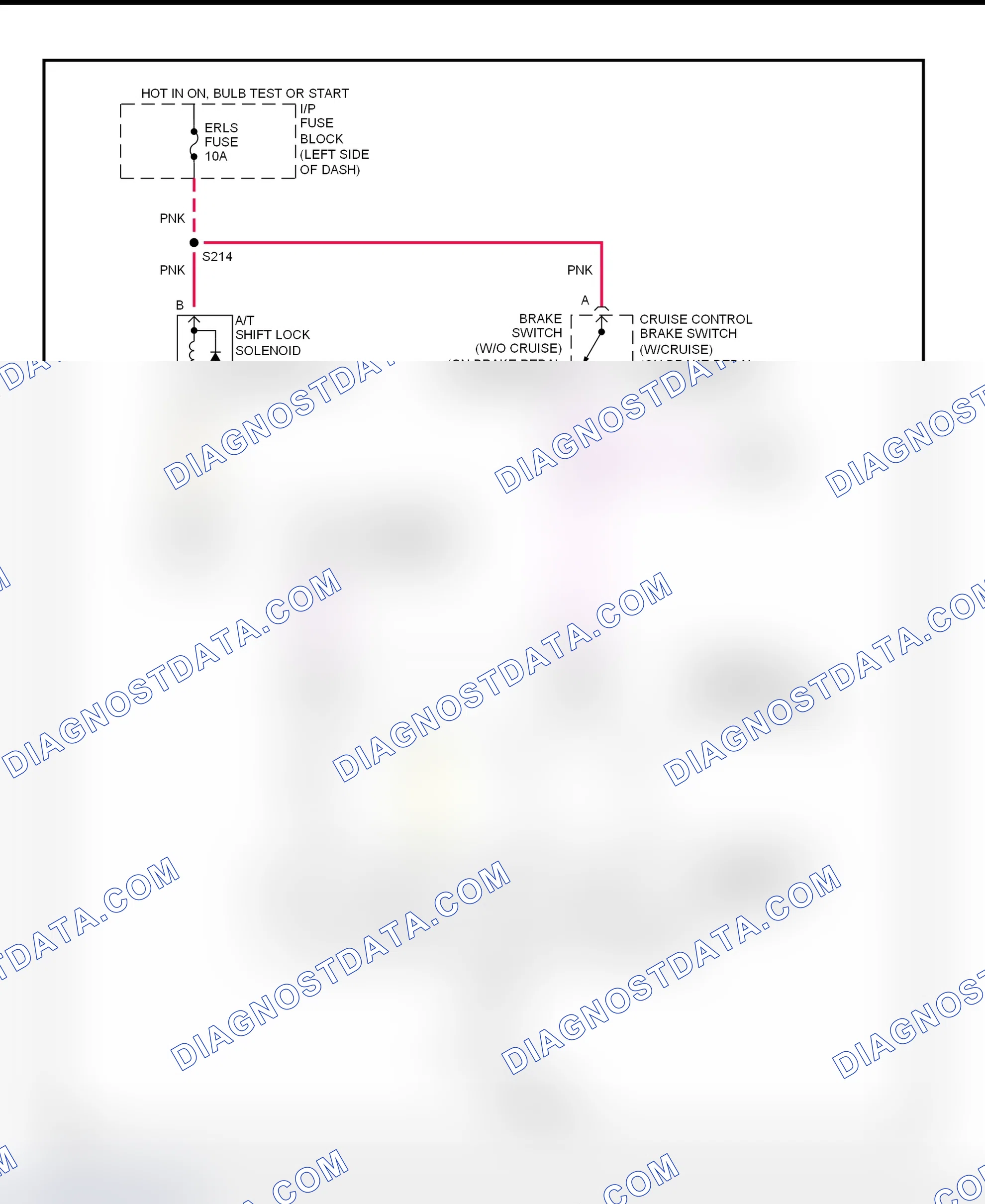 Fig. 34: Shift Interlock System Wiring Diagram (Cavalier & Sunfire)