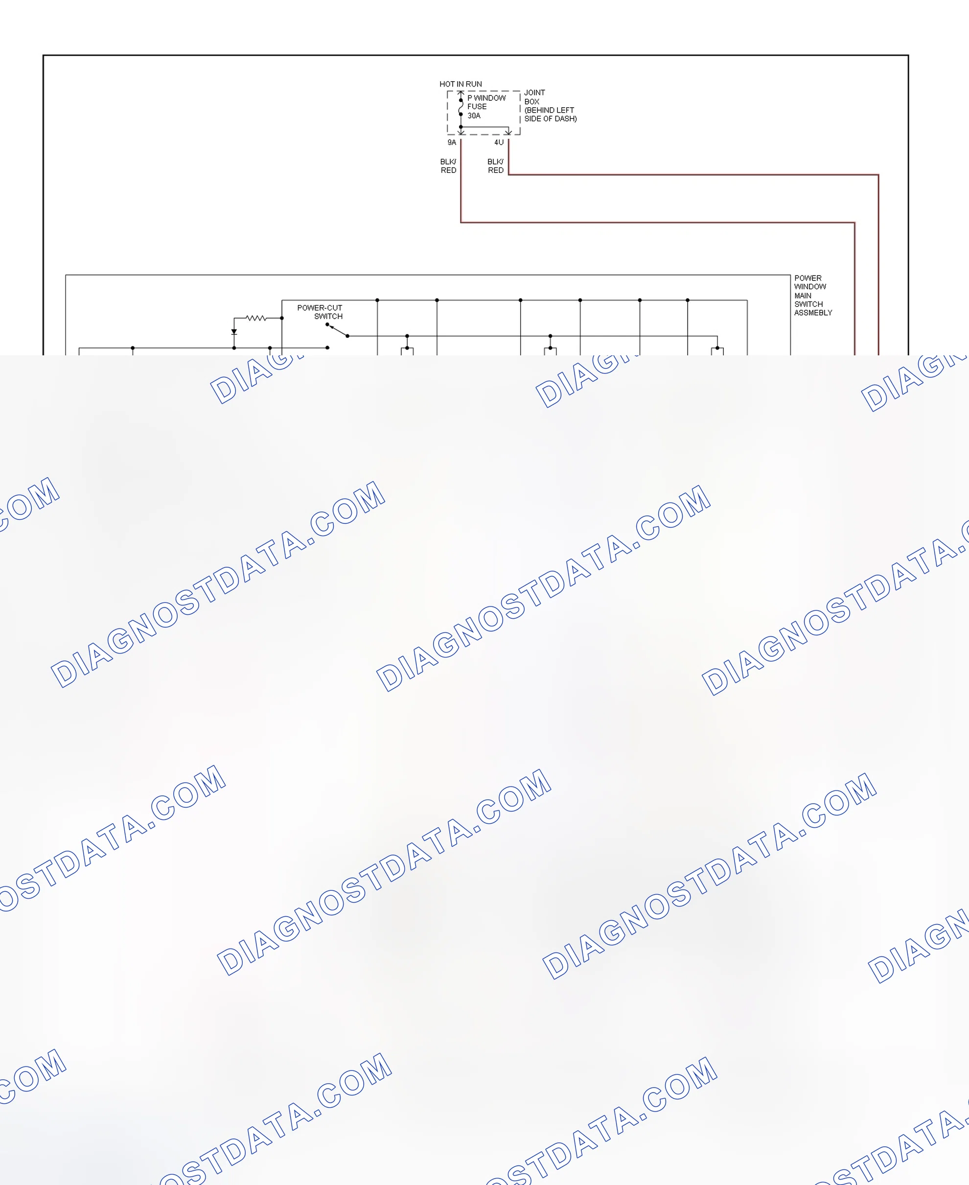 Scheme 8: Power Window System Wiring Diagram (626)