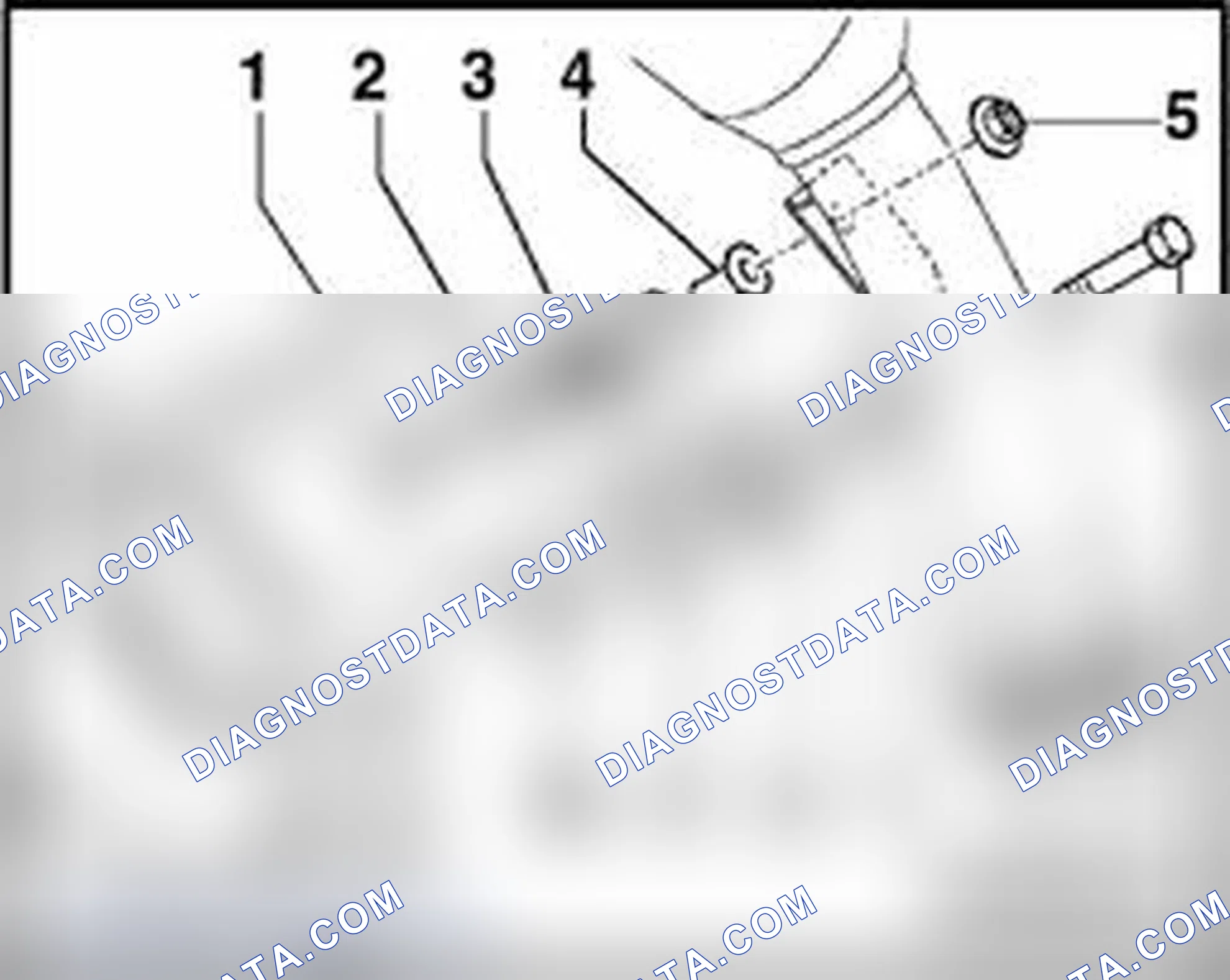 Scheme 405: Individual left mounting components for vehicles with automatic transmission 01J