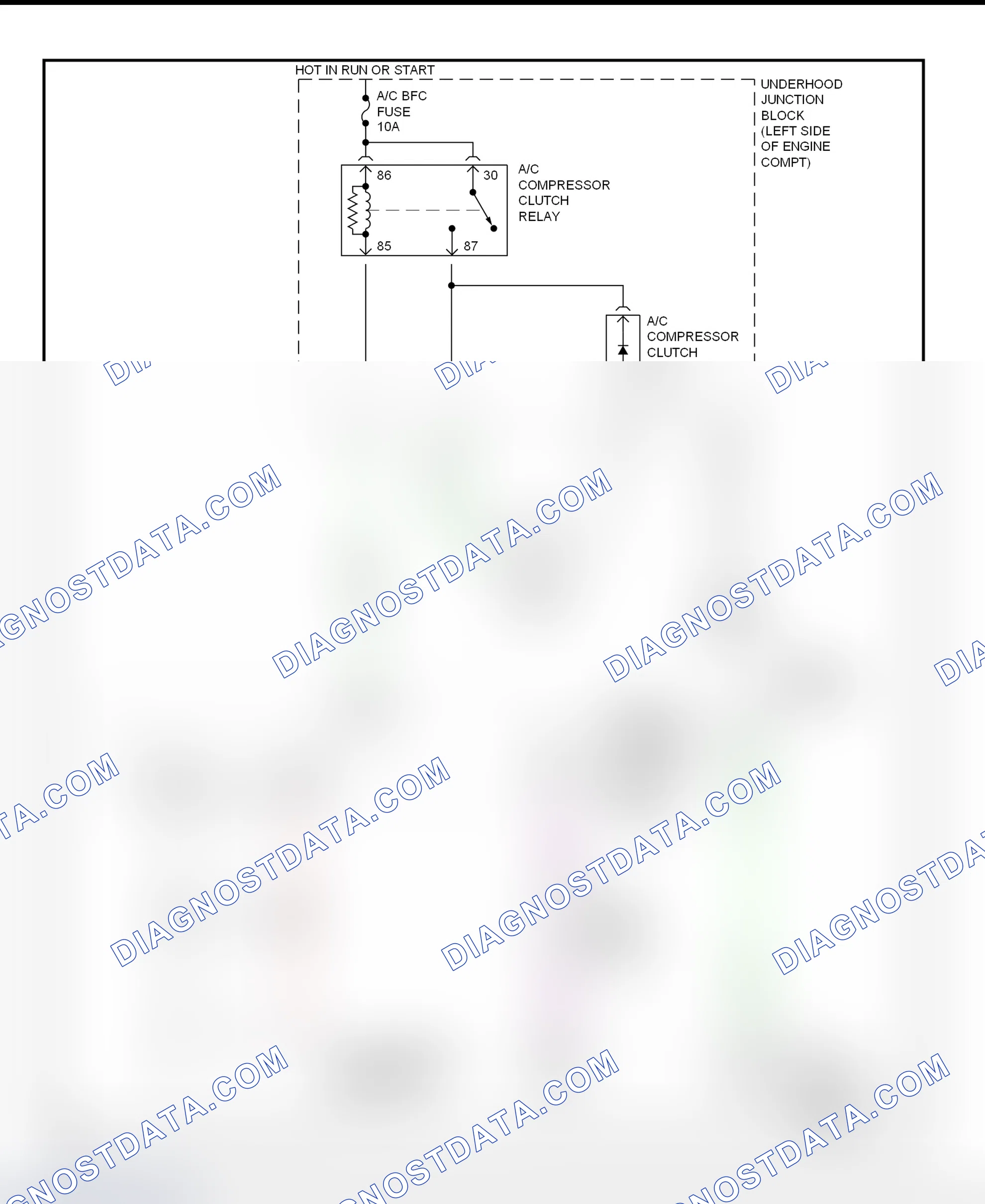 Scheme 66: A/C Compressor Clutch Control Circuit Wiring Diagram (2000-01 Malibu)