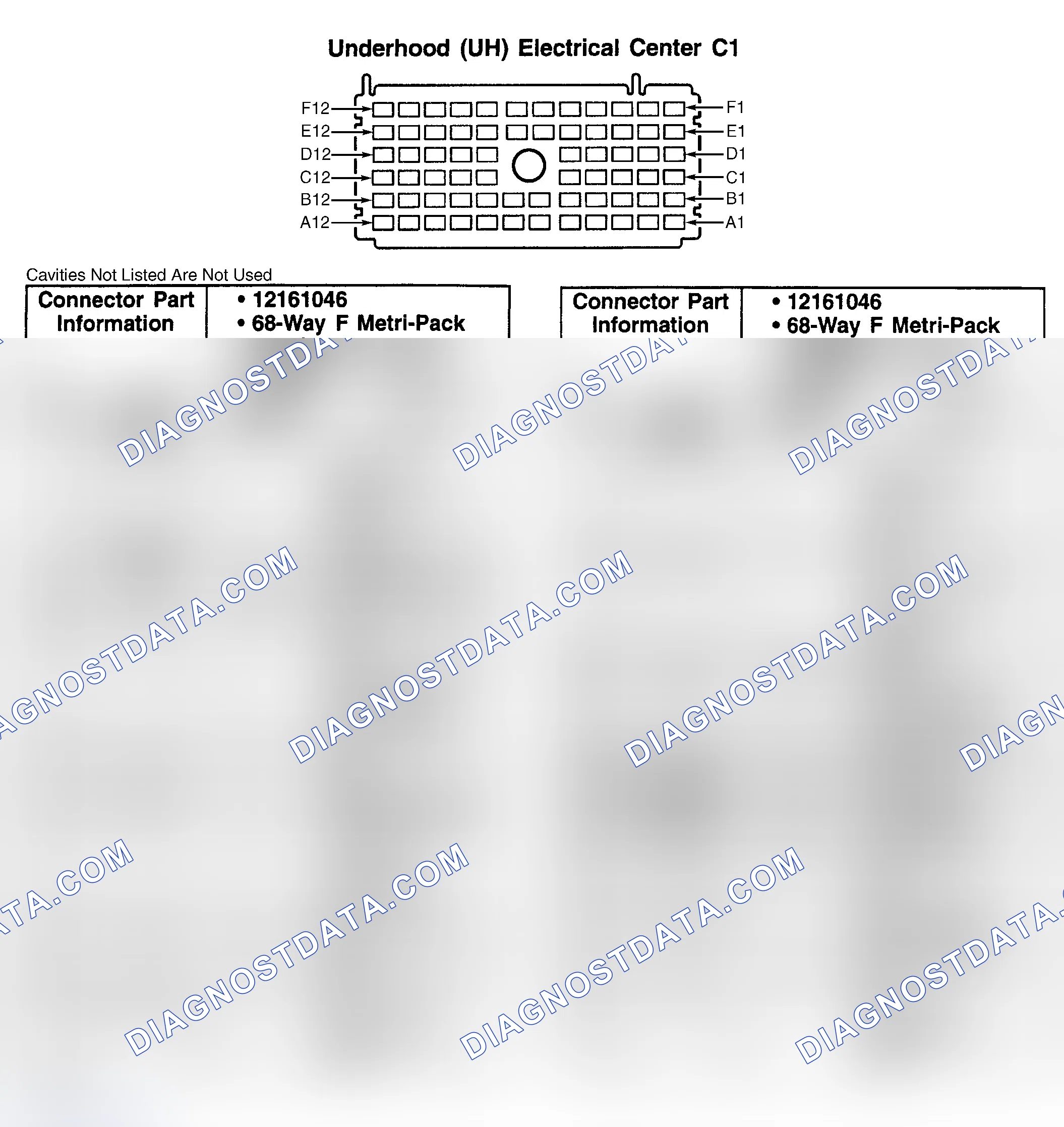 Scheme 91: UNDERHOOD (UH) ELECTRICAL CENTER C1