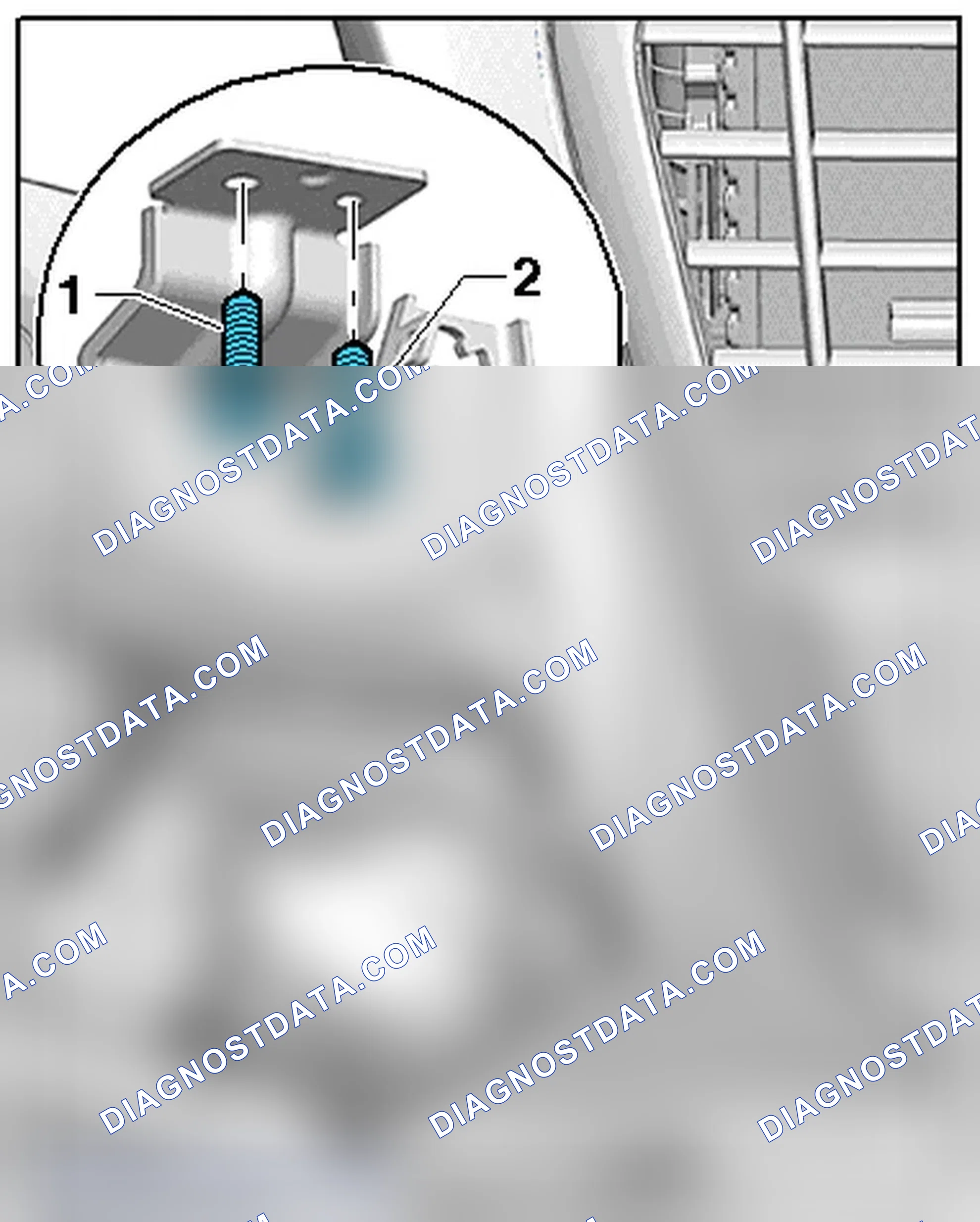 Scheme 147: REMOVE THE ADAPTIVE CRUISE CONTROL SENSOR WITH THE BRACKET