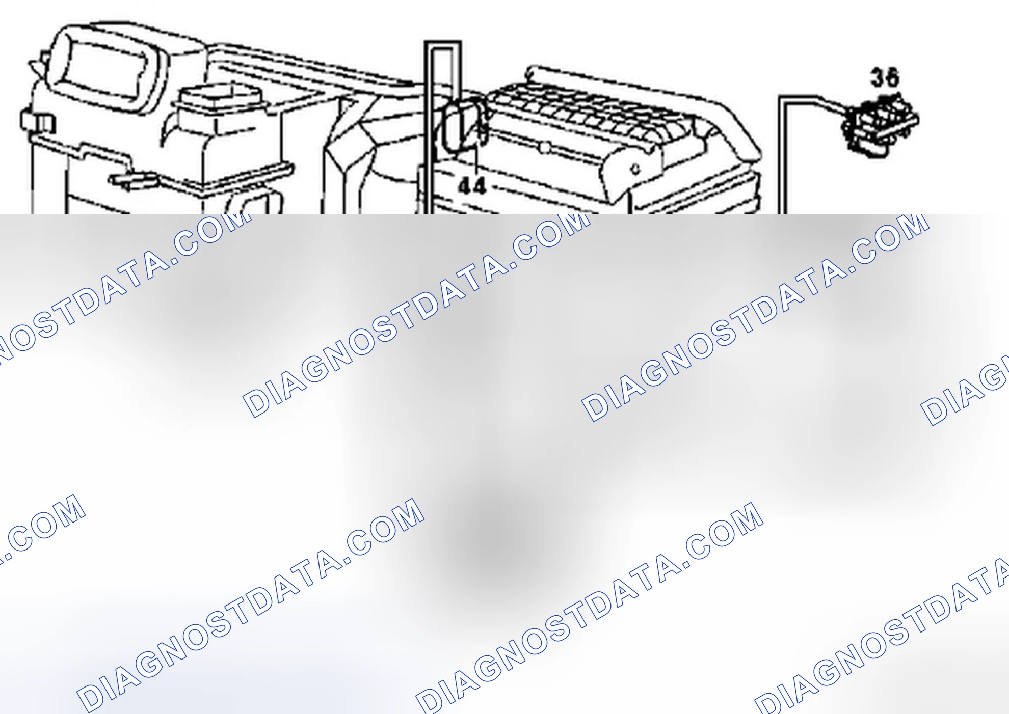 Scheme 78: Fresh/recirculated air flap vacuum element, location - GF83.10-P-2122-02A