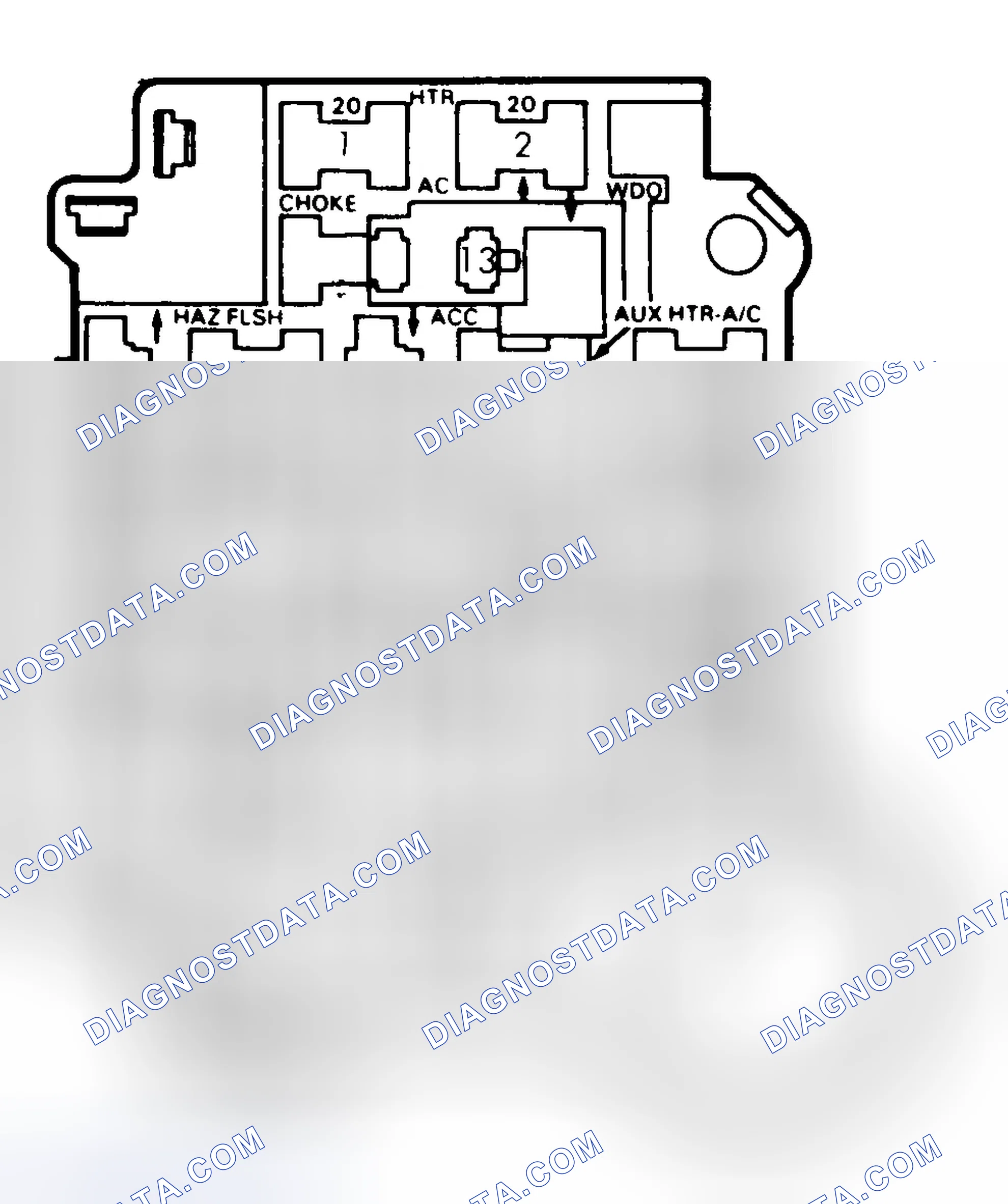 Scheme 11: FUSE PANEL IDENTIFICATION (1988-94 "C" & "K" SERIES)