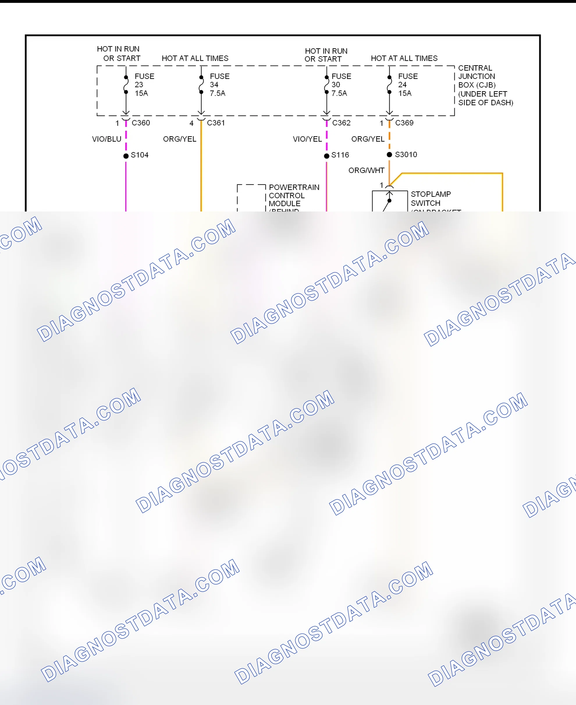 Scheme 13: Shift Interlock Wiring Diagram (1999 Contour & Mystique)