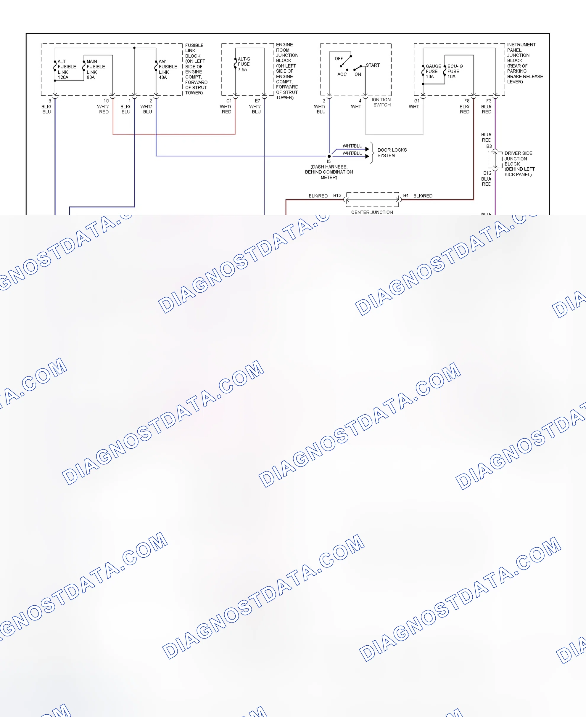 Scheme 15: Charging System Wiring Diagram (LS400)