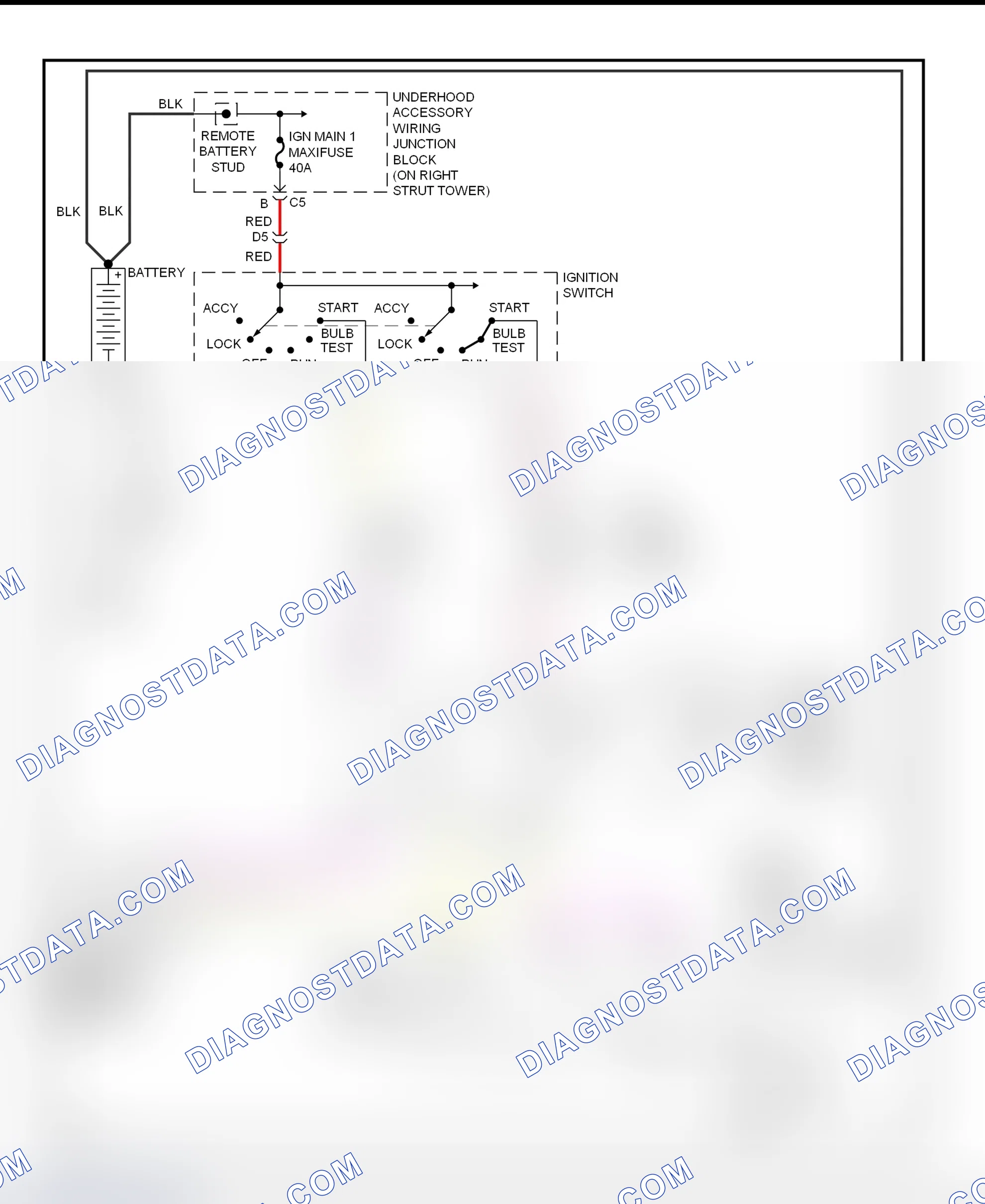 Fig. 26: Starting System Wiring Diagram (Grand Prix)