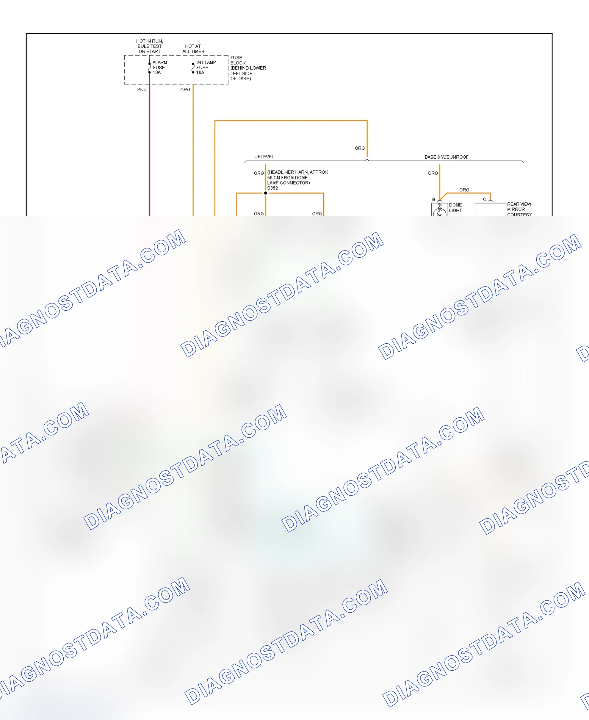 Scheme 24: Illumination/Interior Lights Wiring Diagram (Cavalier & Sunfire - 1 Of 2)