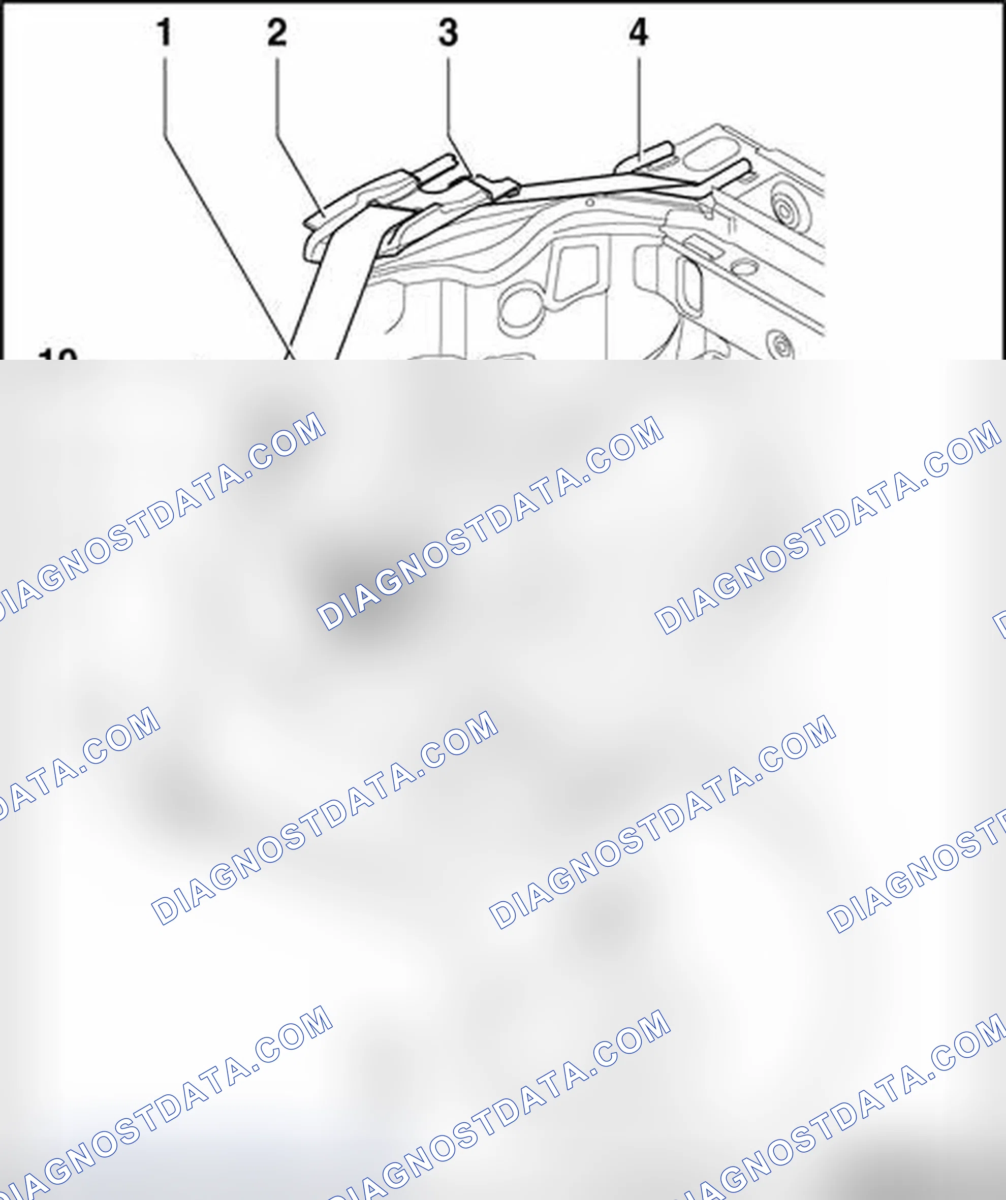 Scheme 45: Rear 3-point seat belt with belt tensioner, assembly overview