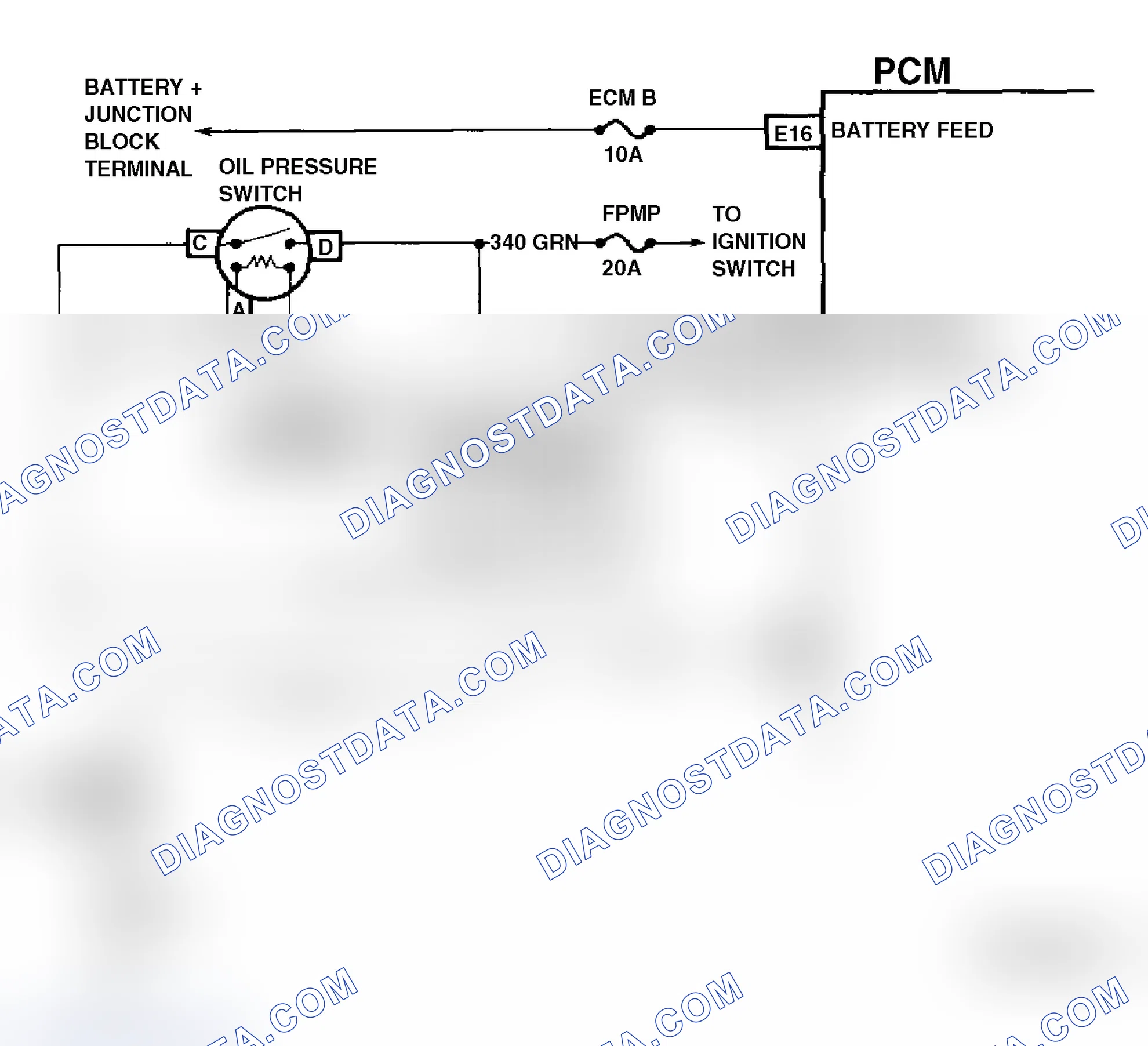 Scheme 176: Code 54 Schematic ("G" Series) Fuel Pump Circuit