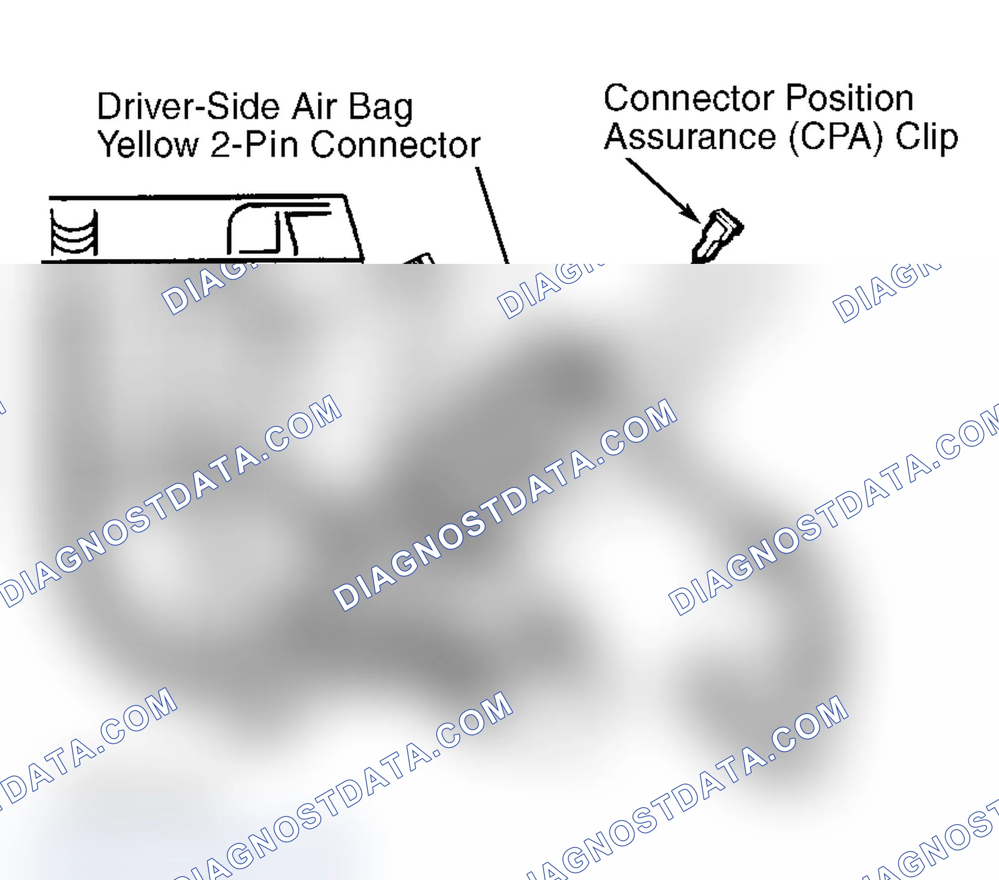 Scheme 32: Identifying Driver Air Bag Yellow 2-Pin Connector (Montana, Silhouette & Venture)