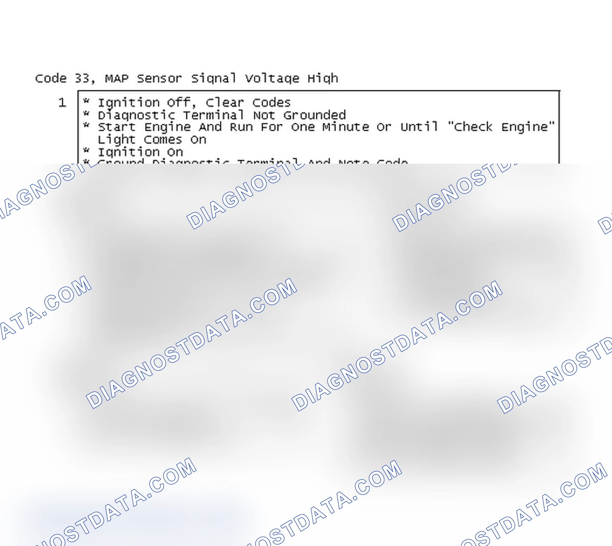 Scheme 202: Code 33, MAP Sensor Signal Voltage High