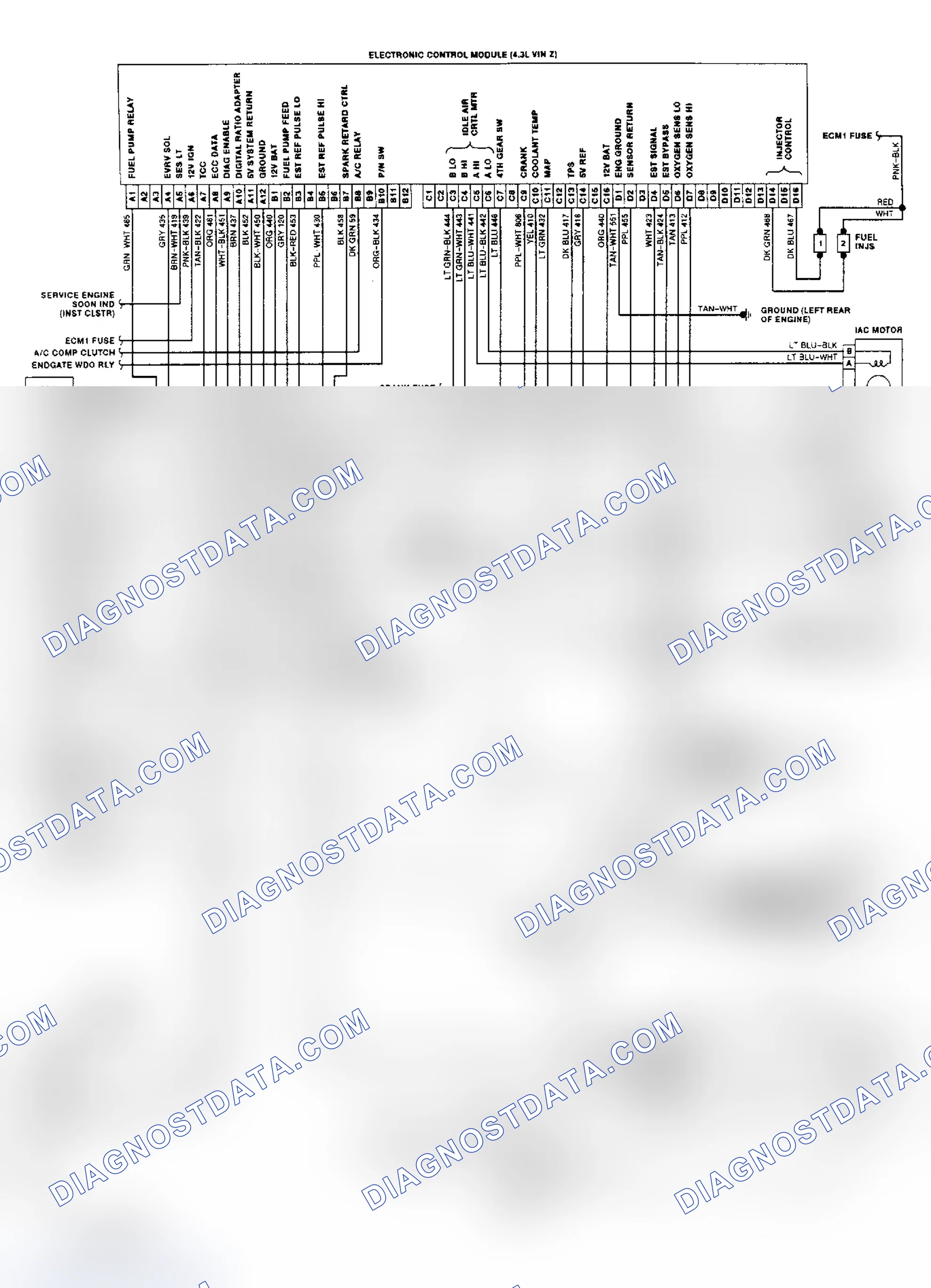 Scheme 4: Wiring Diagram (Bravada 4.3L TBI)
