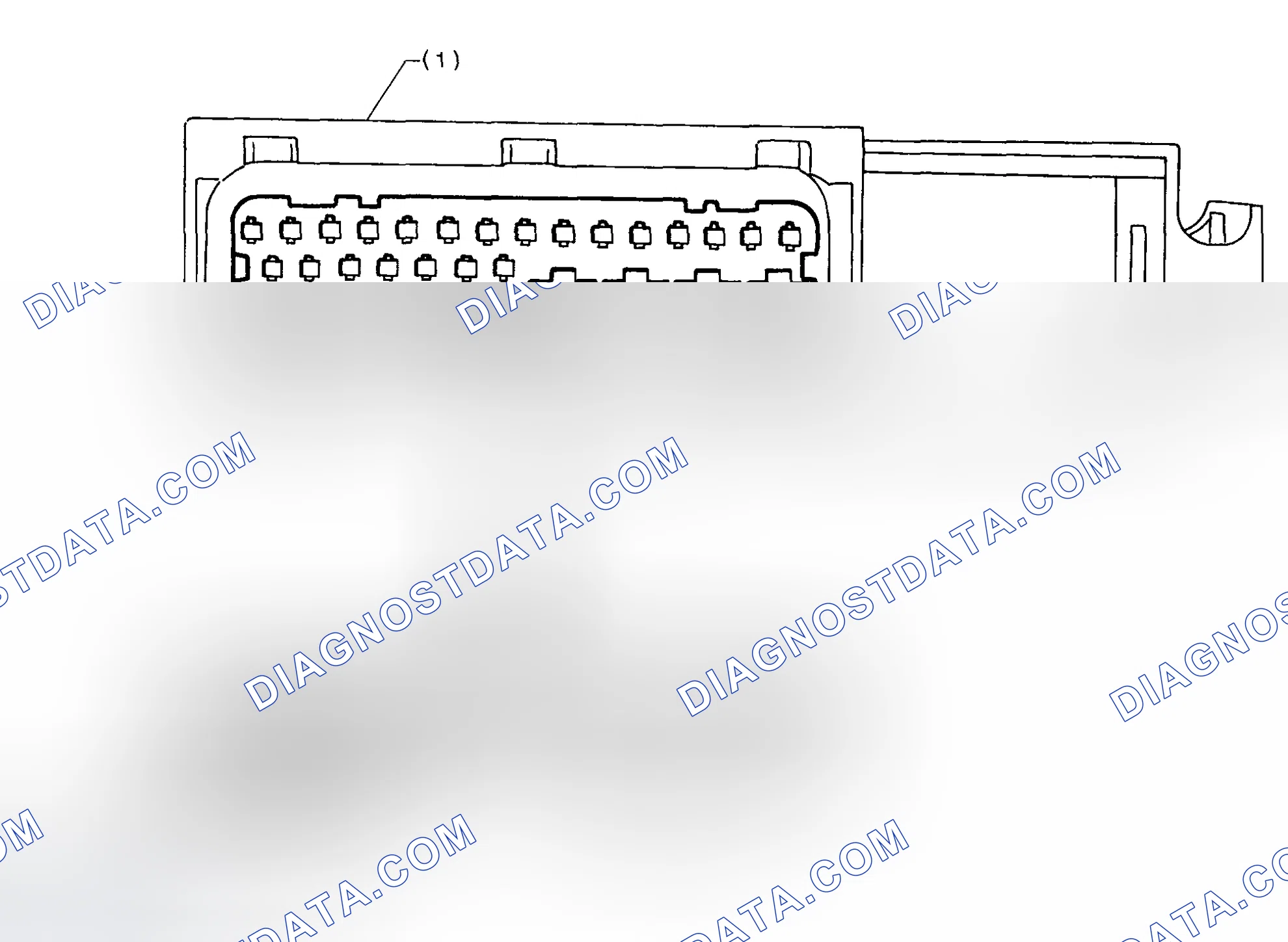 Scheme 12: Identifying ABS Control Module And Hydraulic Control Unit Connector Terminals