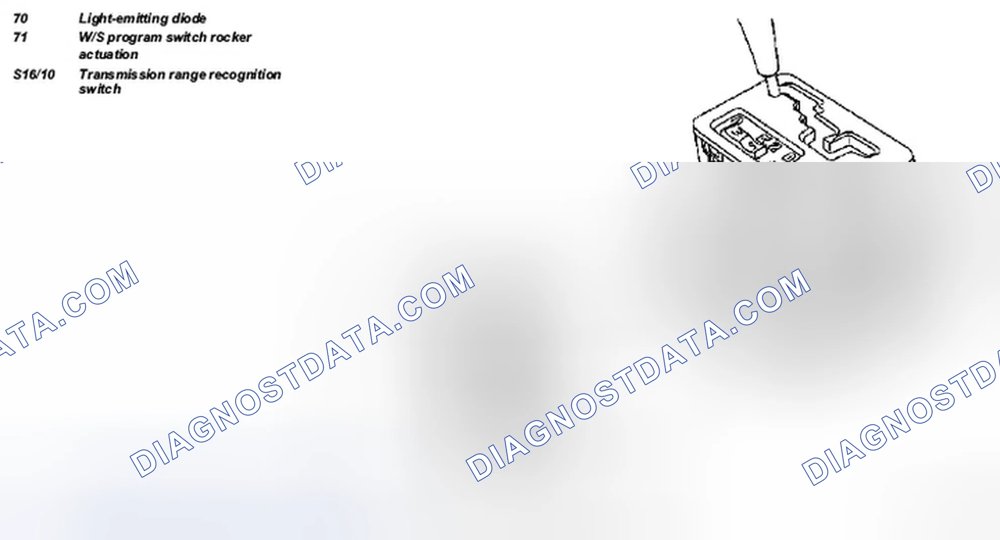 Scheme 292: Transmission range recognition switch, location / task / design / function - GF27.19-P-5101G