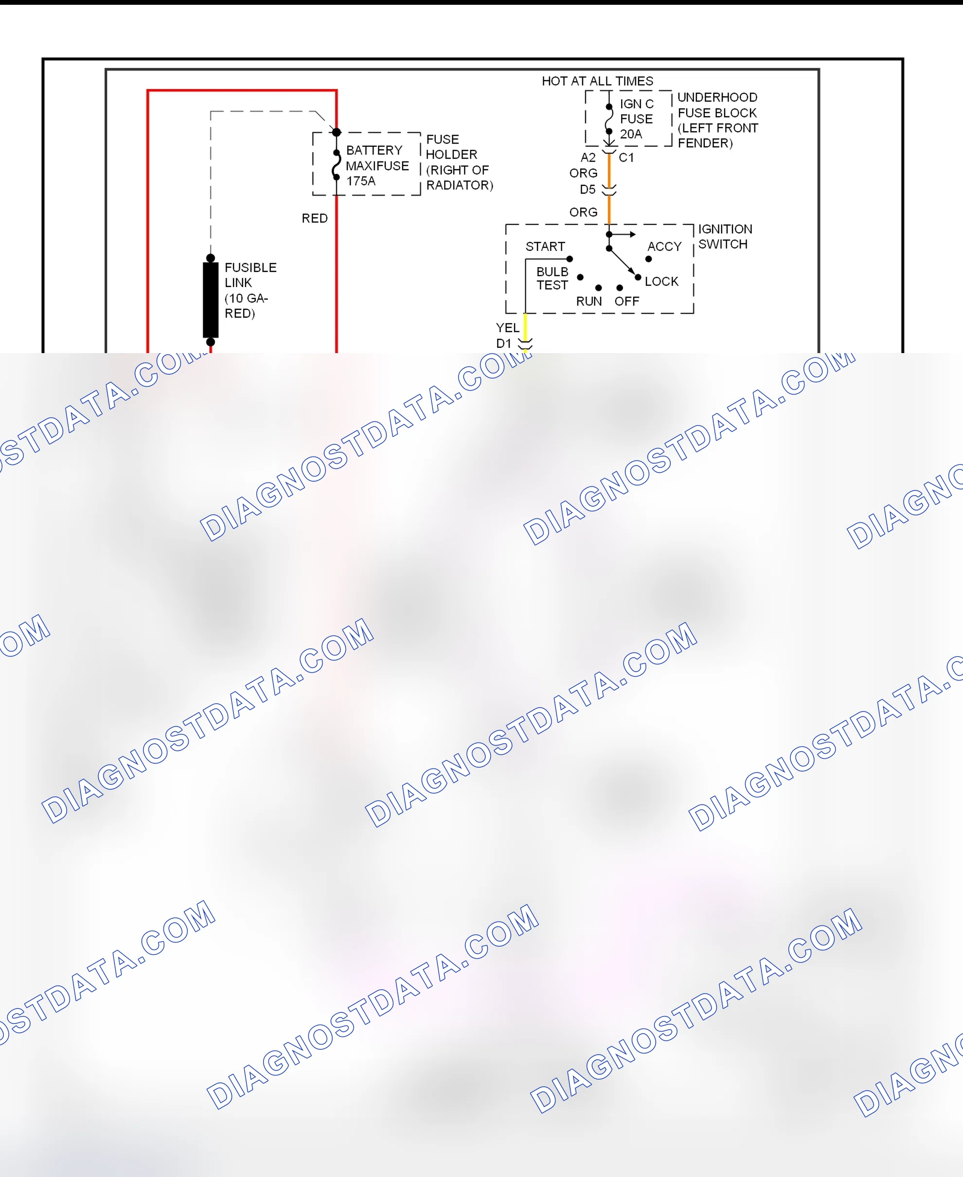 Fig. 13: Starting System Wiring Diagram (Blazer, Bravada, Envoy, Jimmy, Sonoma & S10 Pickup)