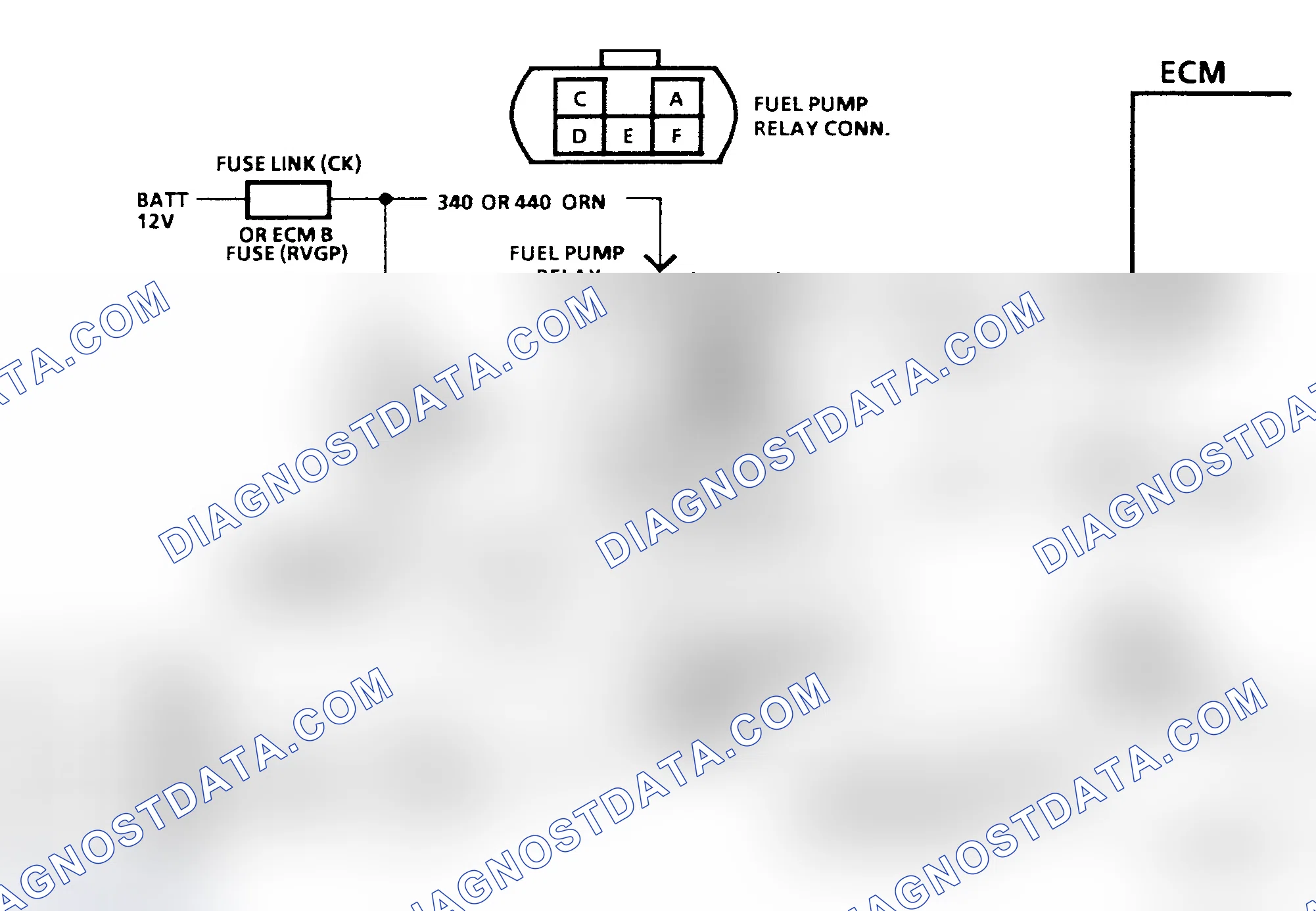 Scheme 36: Chart A5, Fuel Pump Relay ("C/K", "G" & "P" Series) Schematic