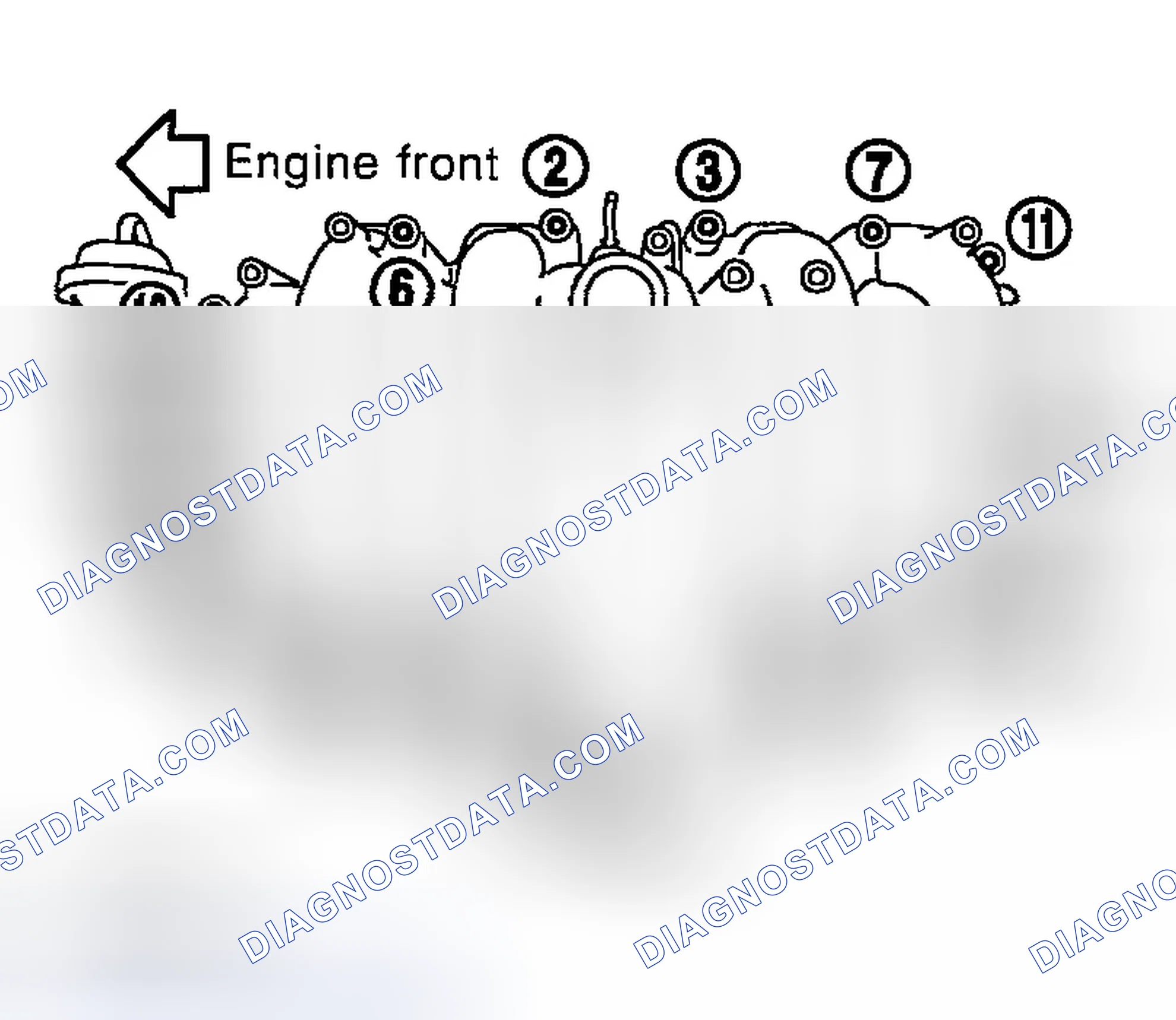 Scheme 128: Tightening Intake Manifold Upper Bolts