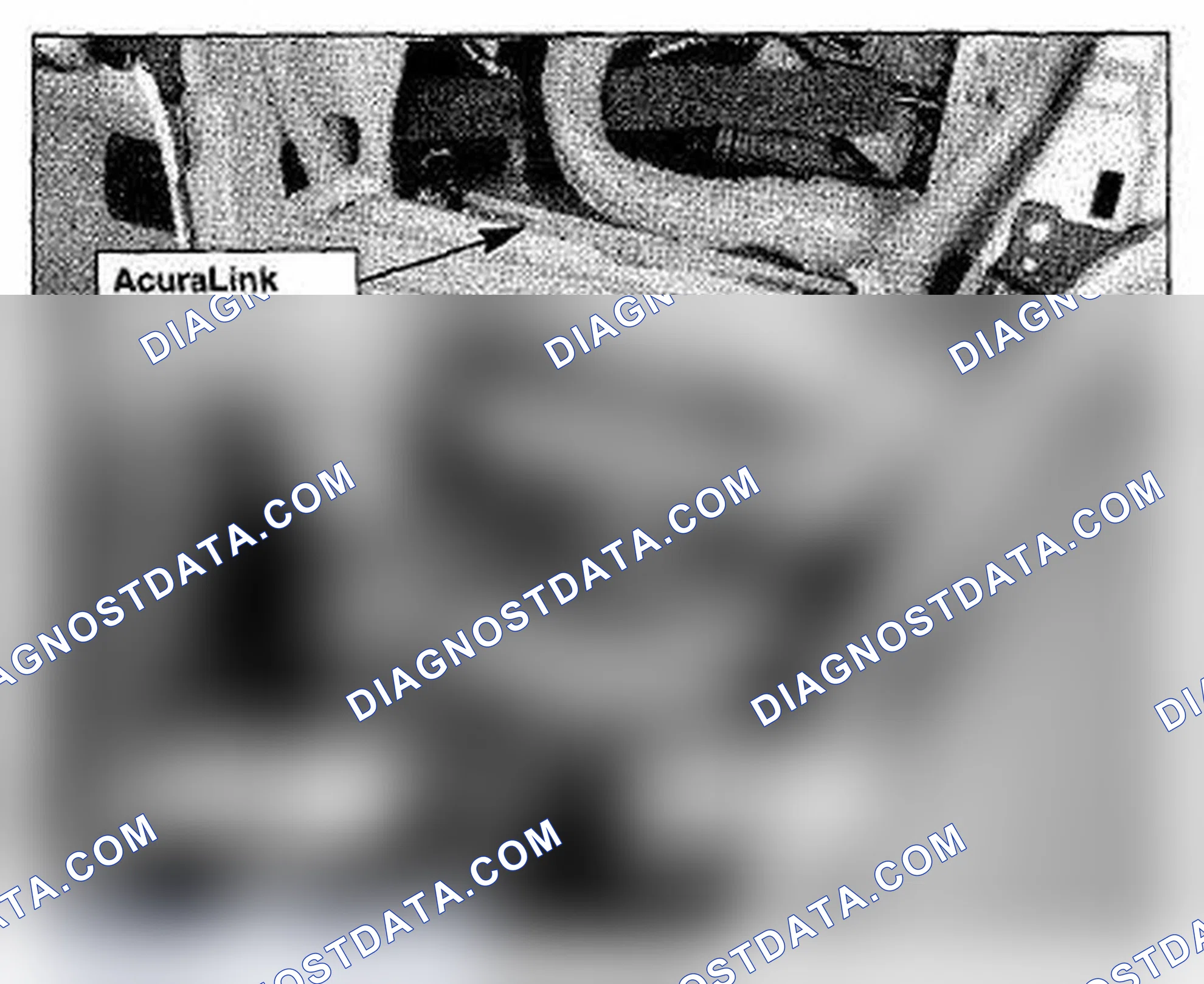 Scheme 1205: Behind Middle Of Dash (AcuraLink) Component Location (Photo 196)