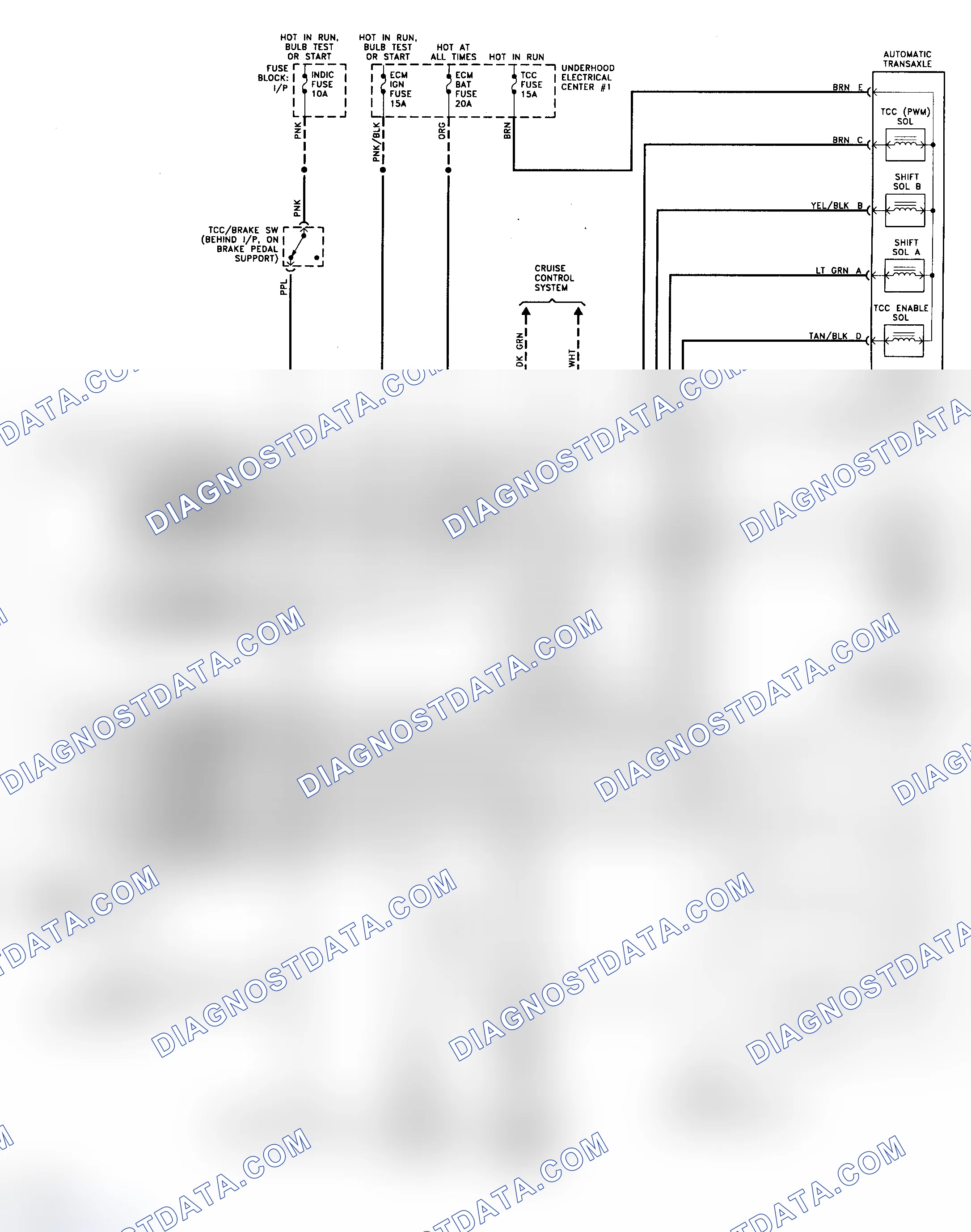 Scheme 201: 4T60-E Wiring Diagram (Regal - VIN L, 3.8L)