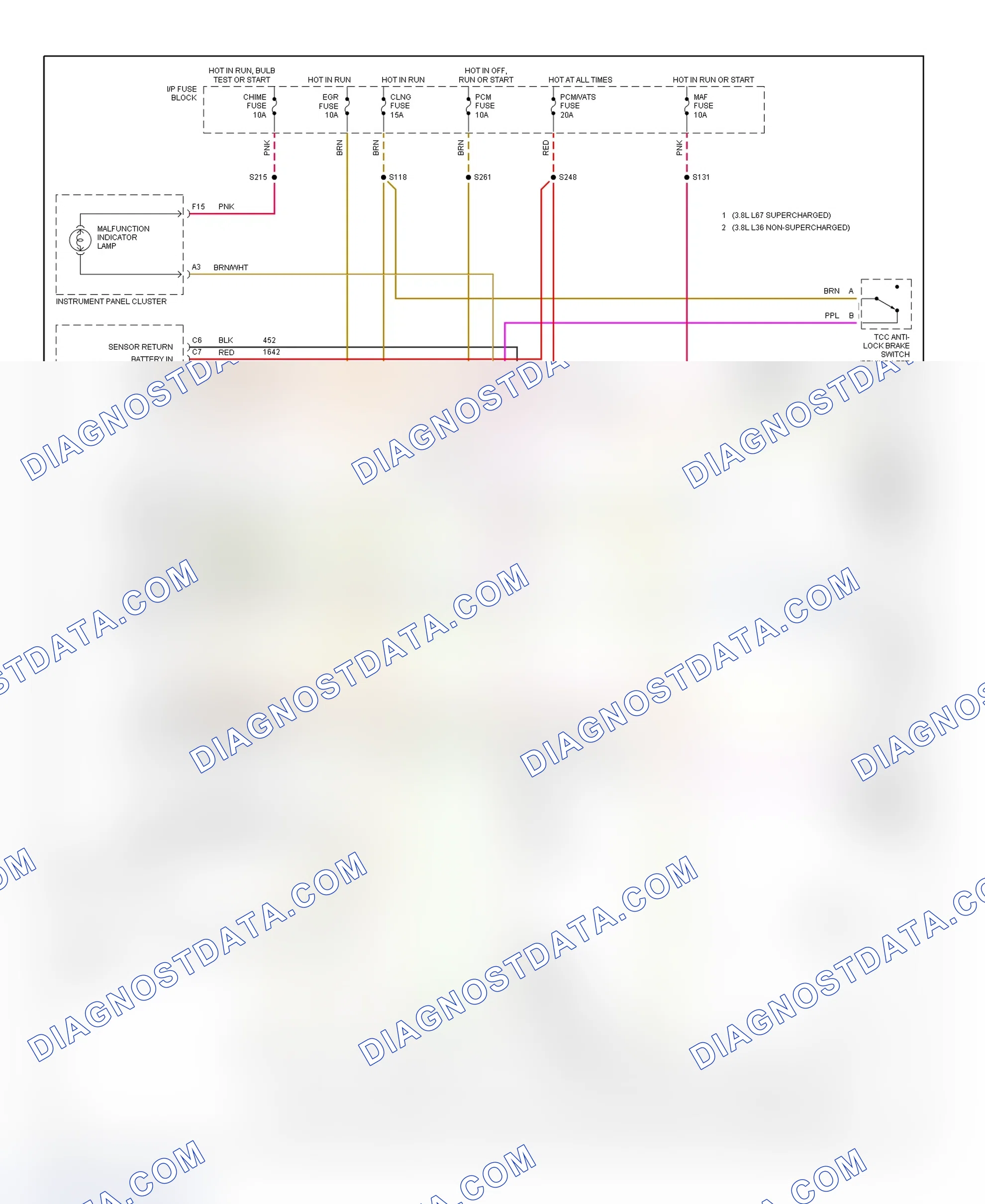 Scheme 138: 1995 "G" Body - 3.8L (Riviera) Schematic