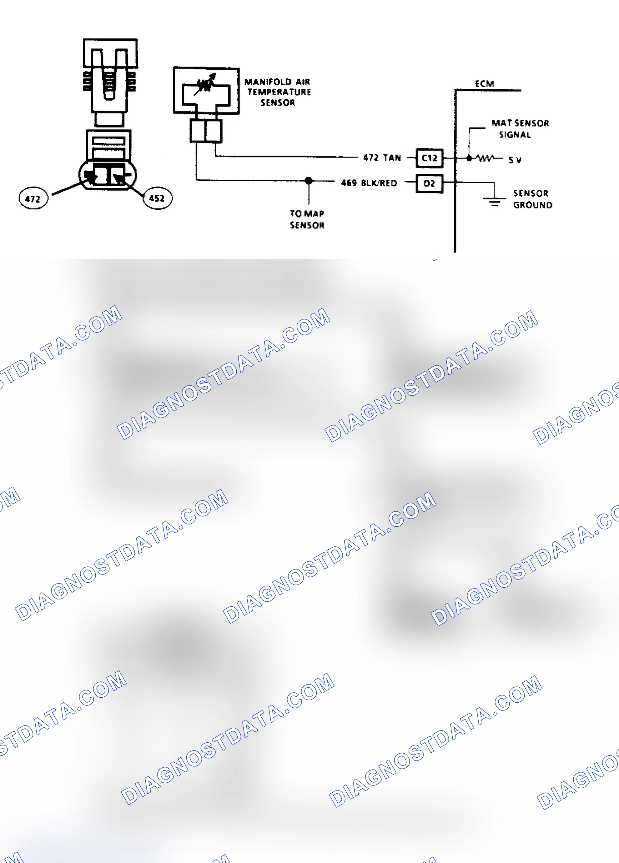 Scheme 55: Code 23, MAT Sensor Voltage High (2.5L) Flow Chart & Schematic