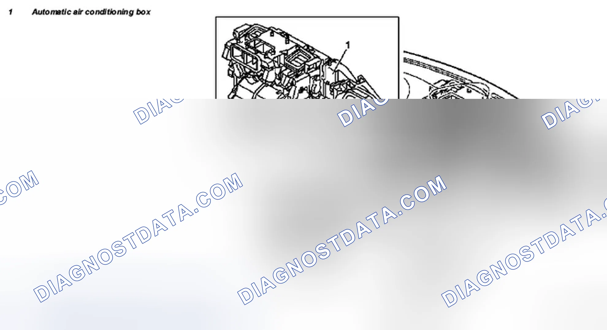 Fig. 41: Locating Automatic Air Conditioning Box