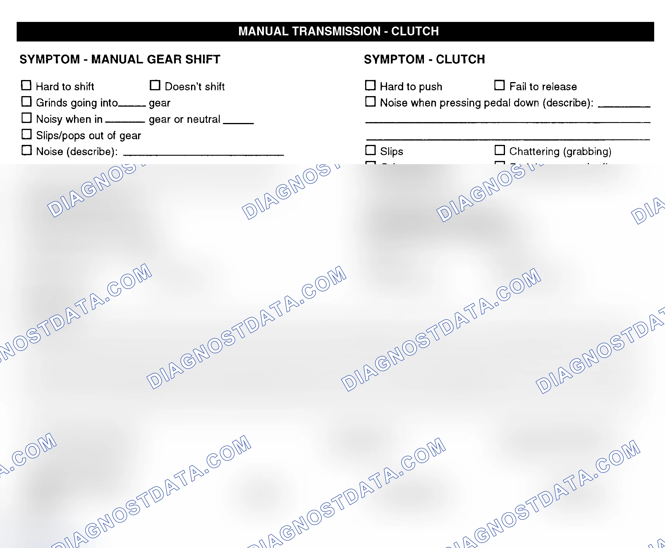 Scheme 10: Manual Transmission & Clutch