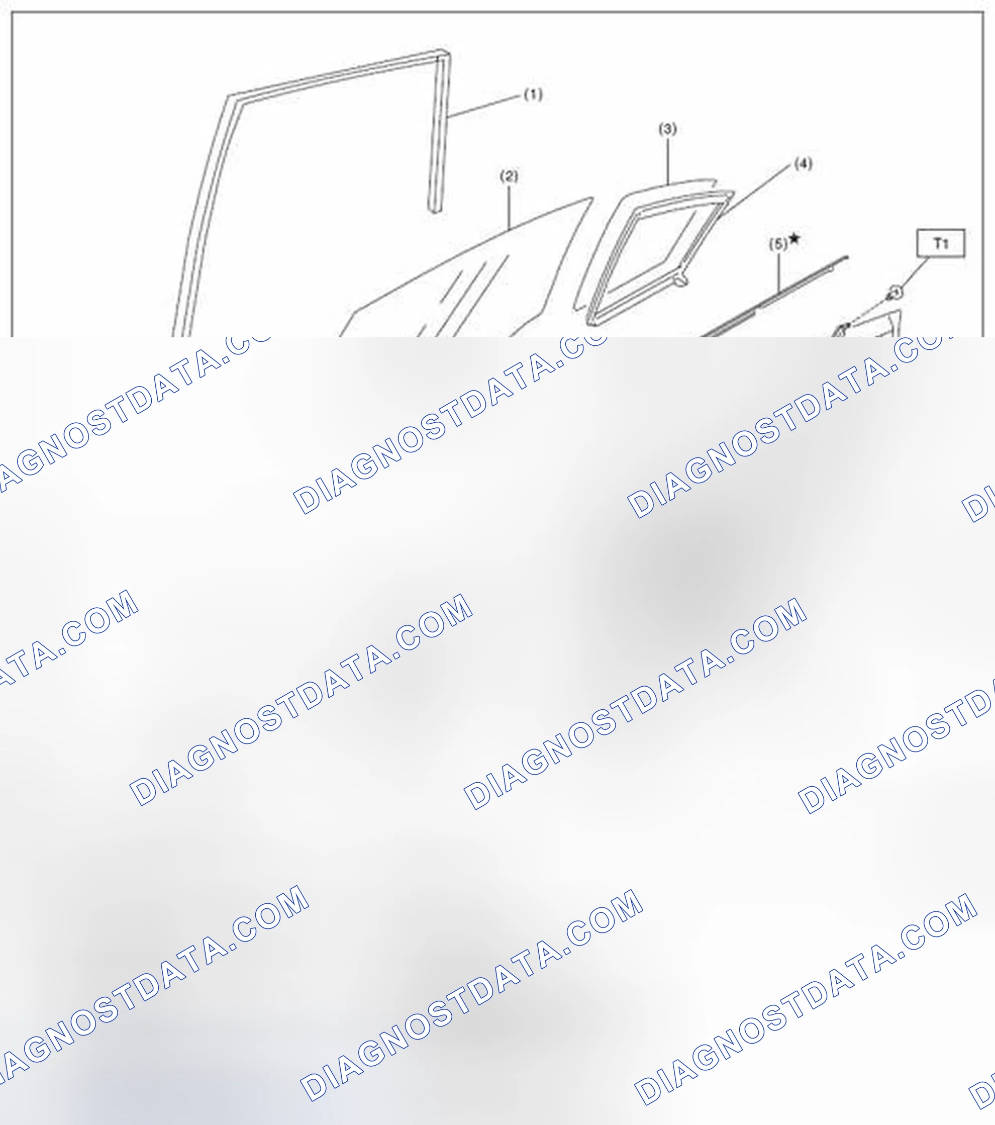 Scheme 8: REAR DOOR GLASS