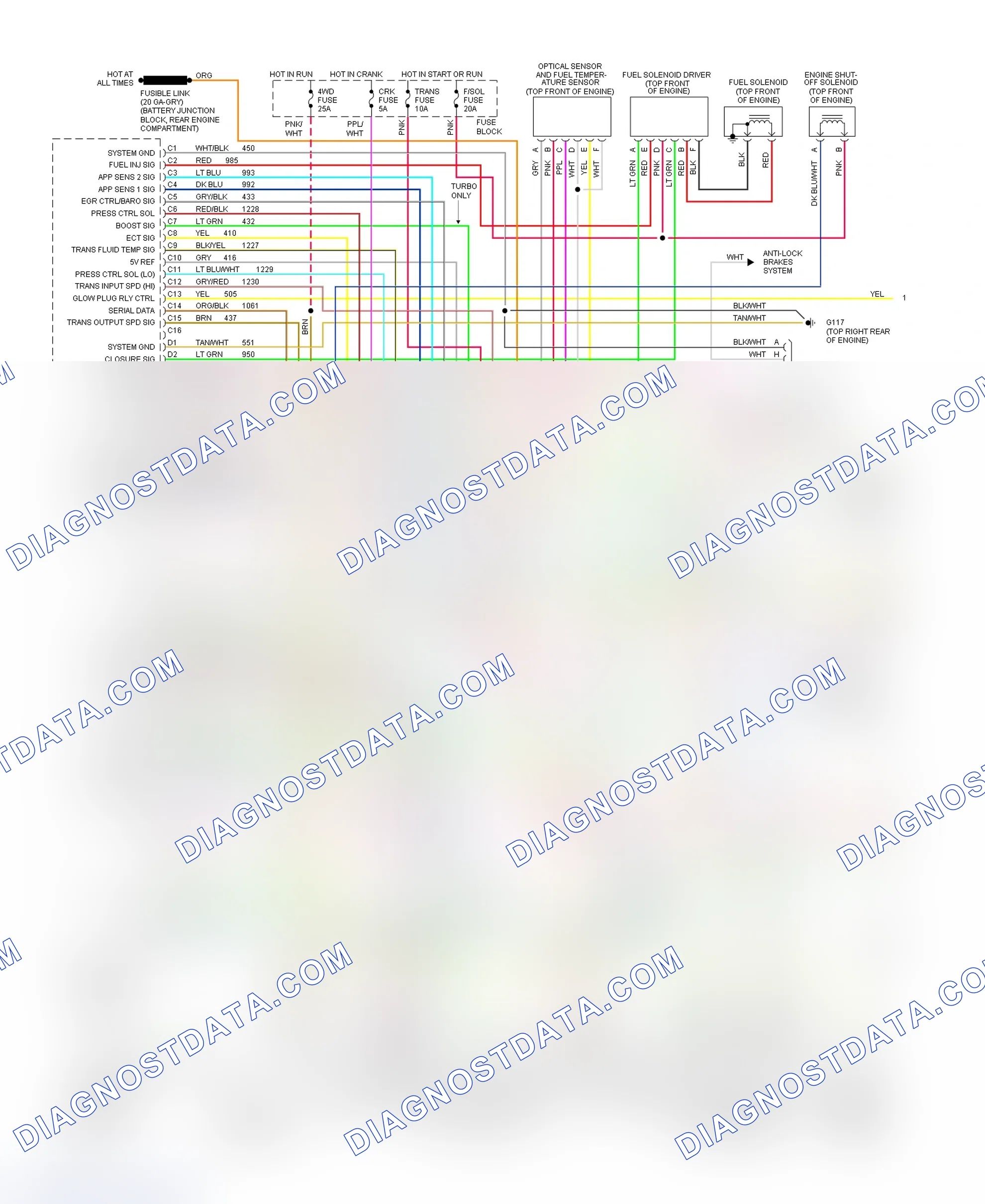 Scheme 266: Wiring Diagram (Blazer, Pickup, Sierra, Suburban & Yukon - With 4L60-E - 1 Of 2)