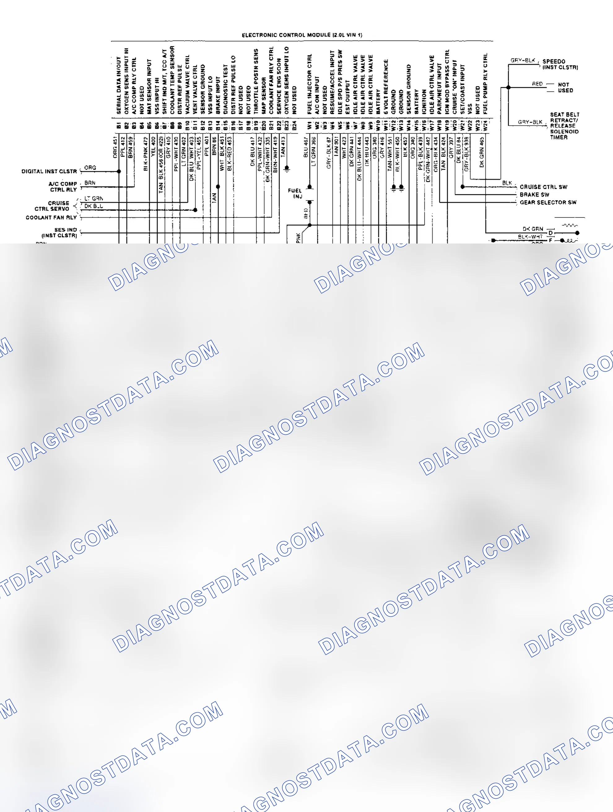 Scheme 38: ECM CCC Wiring Diagram (2.0L - L Body Vehicle)