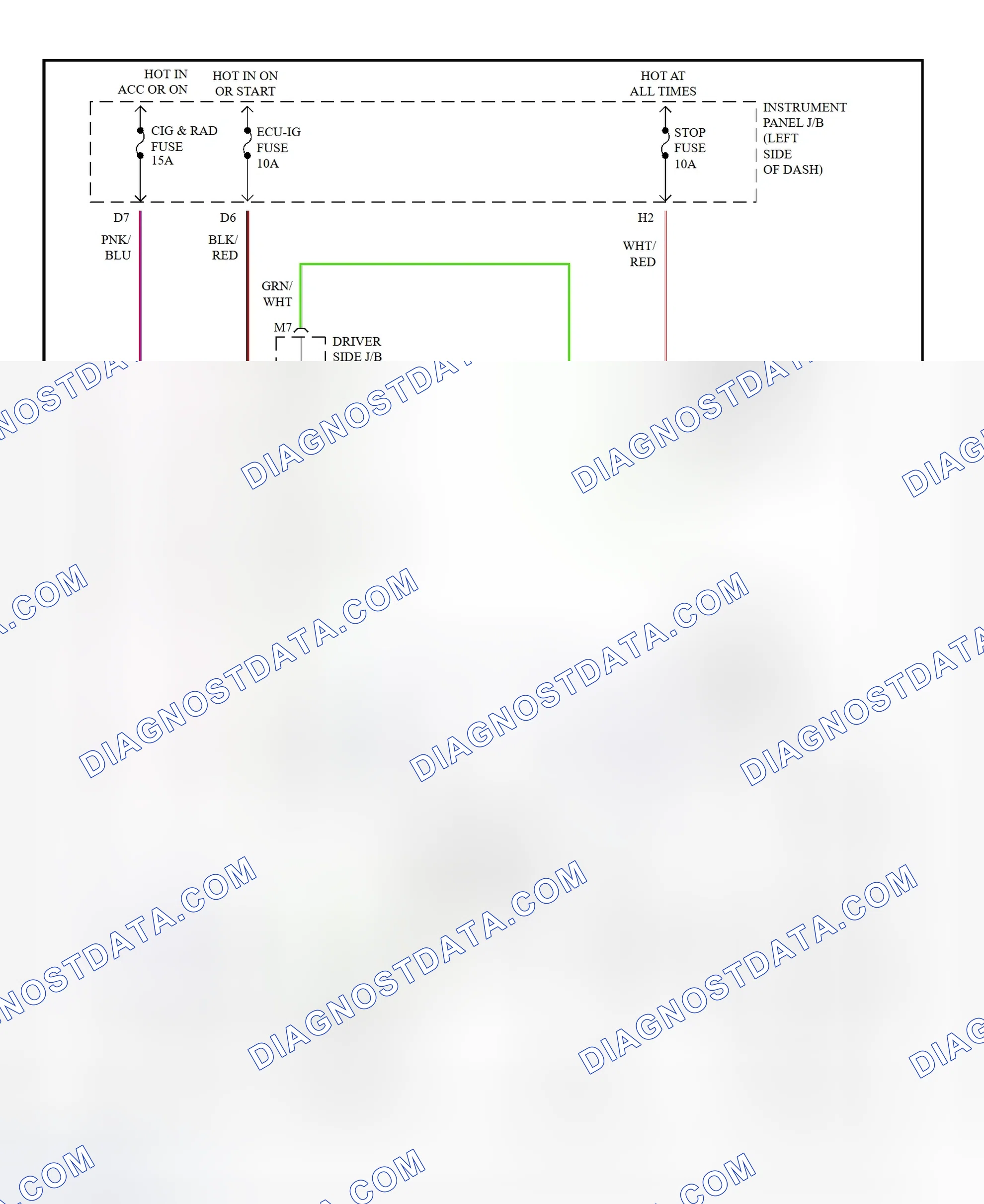 Scheme 105: Shift Interlock System Wiring Diagram (1999 Avalon)