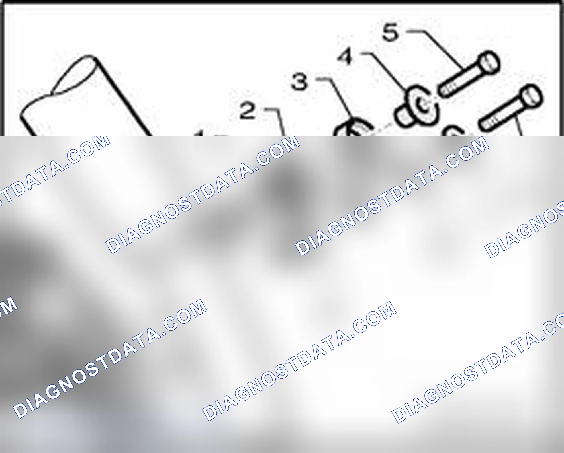 Scheme 496: Individual left mounting components - vehicles with automatic transmission