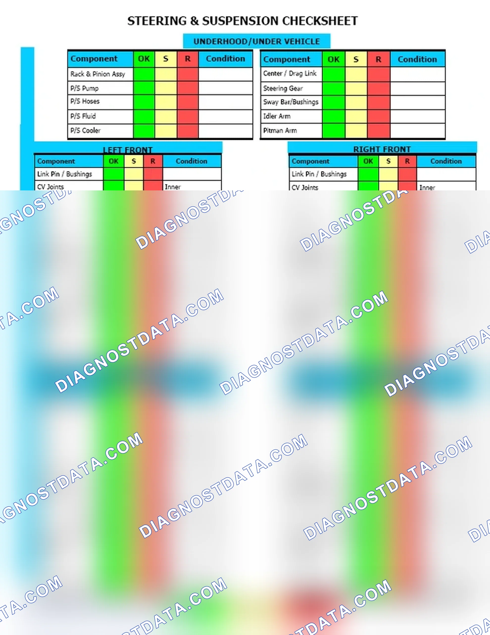 Scheme 12: Steering & Suspension Checksheet (2 Of 2)