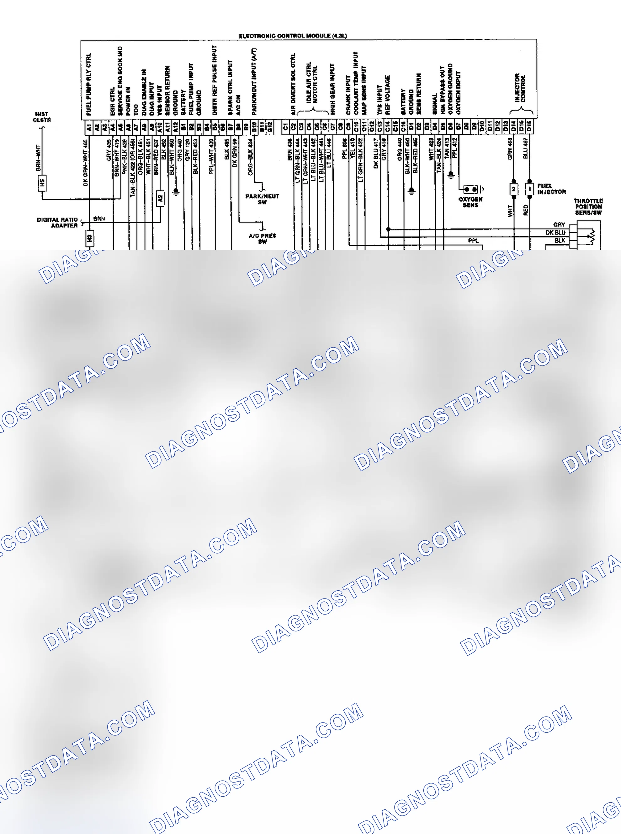 Scheme 39: Astro & Safari 4.3L TBI/CCC Wiring Diagram