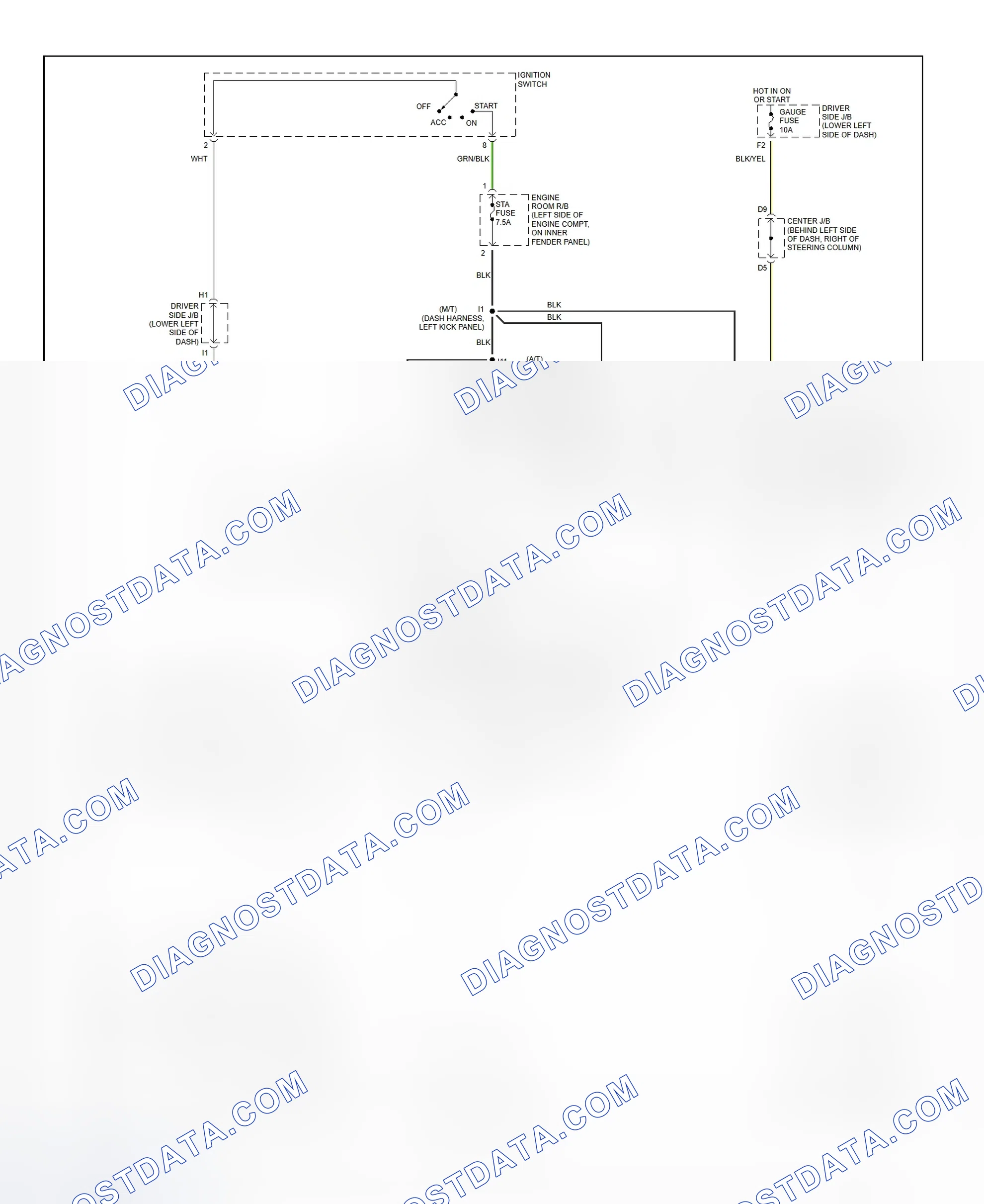 Fig. 37: Starting System Wiring Diagram (4Runner)