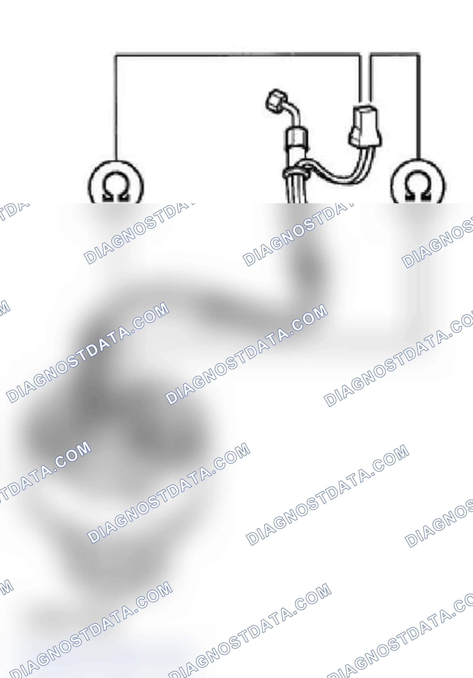 Scheme 574: Testing For Continuity Between Flange And Fuel Pump