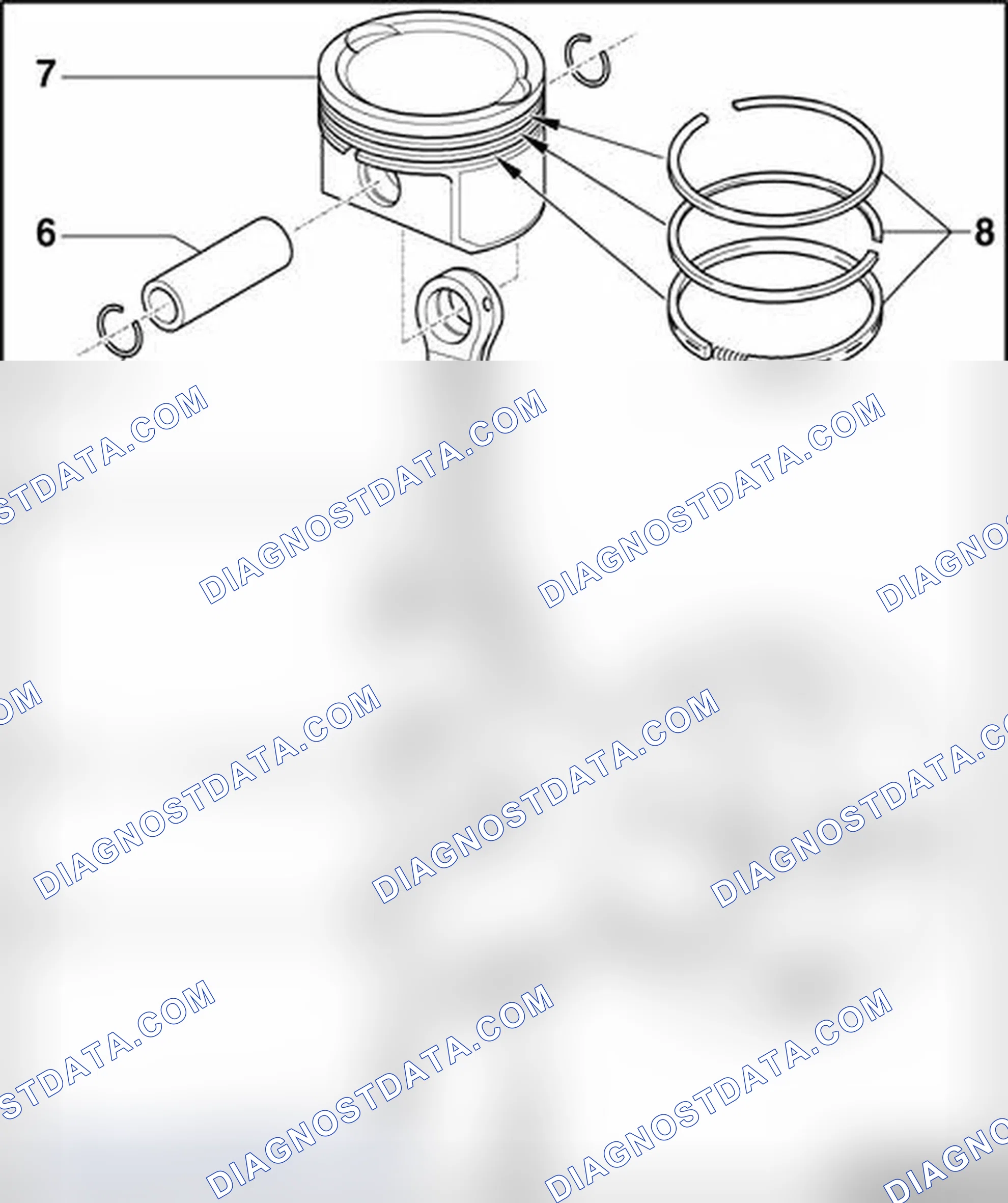 Scheme 248: Pistons and connecting rods, disassembling and assembling