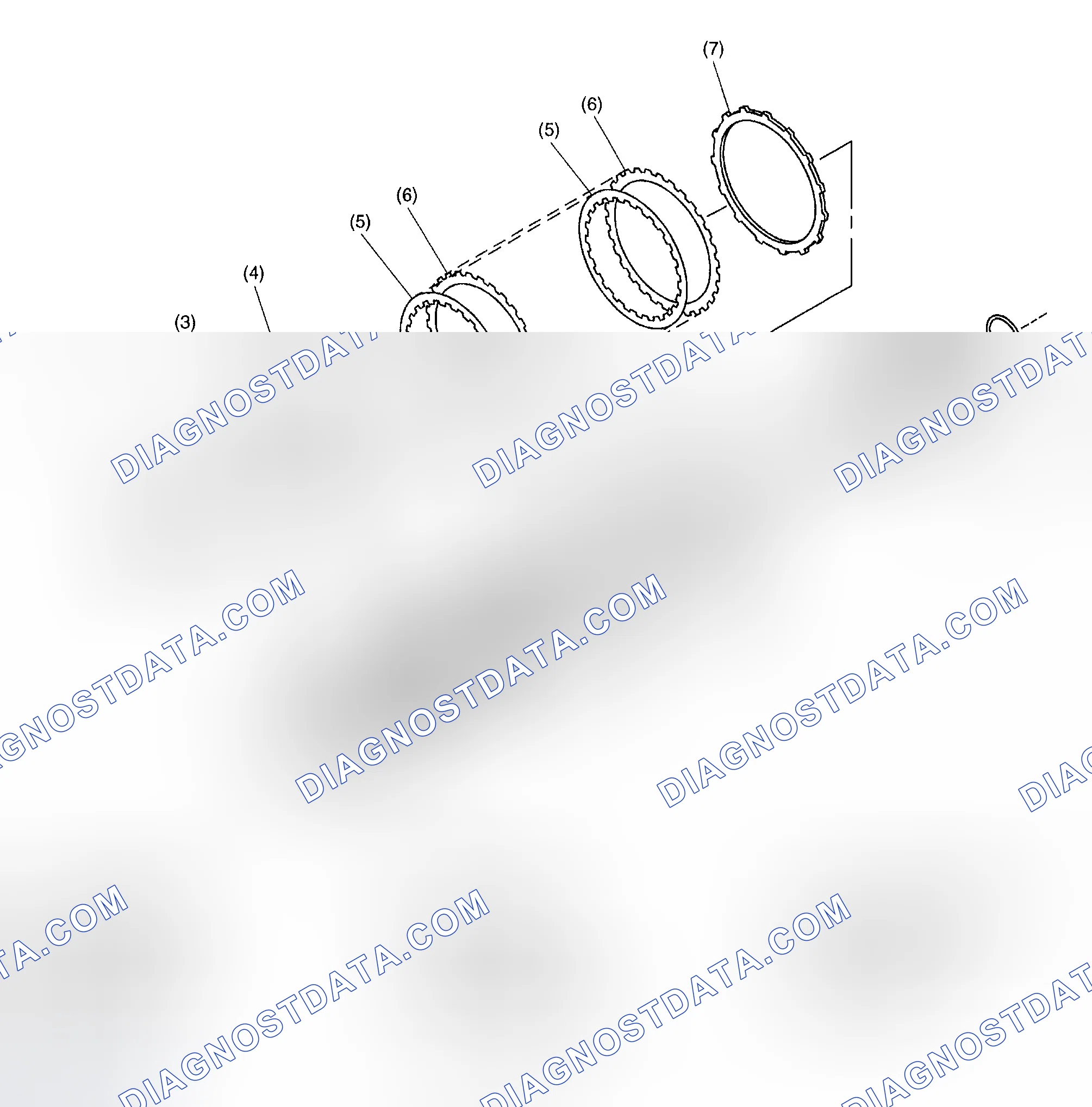 Scheme 1238: Identifying Transfer Clutch (Multi-Plate Clutch) Components