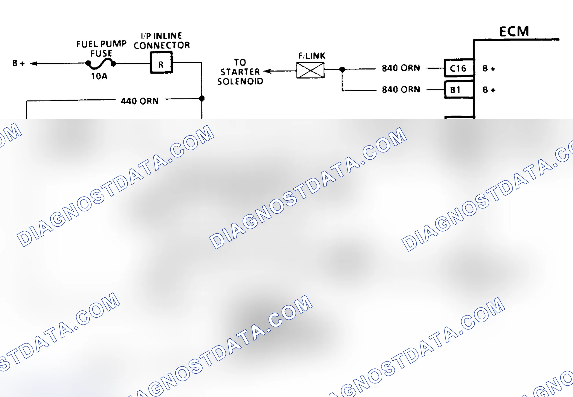 Scheme 166: Code 54 Schematic (3.1L) Fuel Pump Circuit