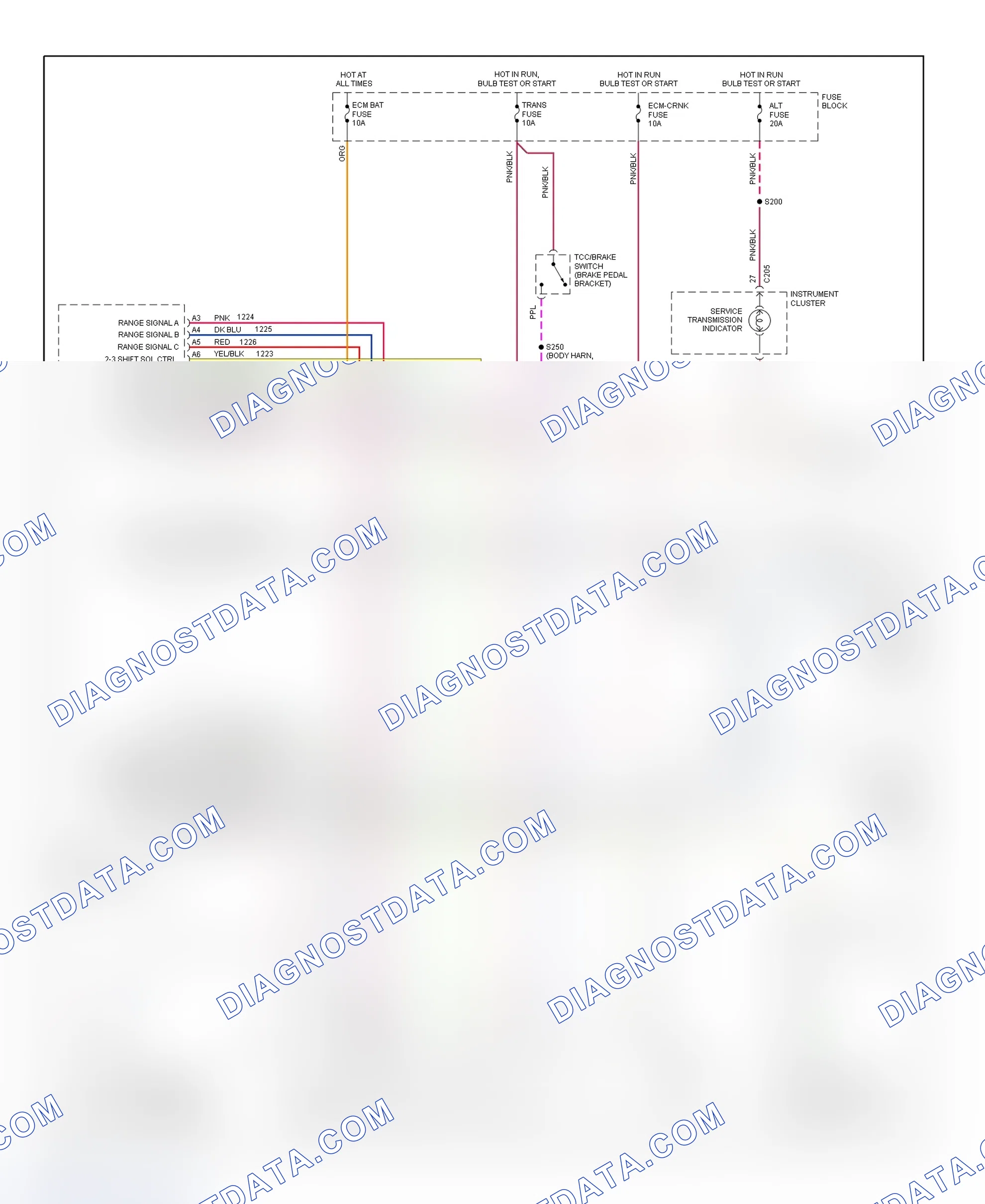 Scheme 173: Wiring Diagram ("P" Series - 6.5L With TCM)